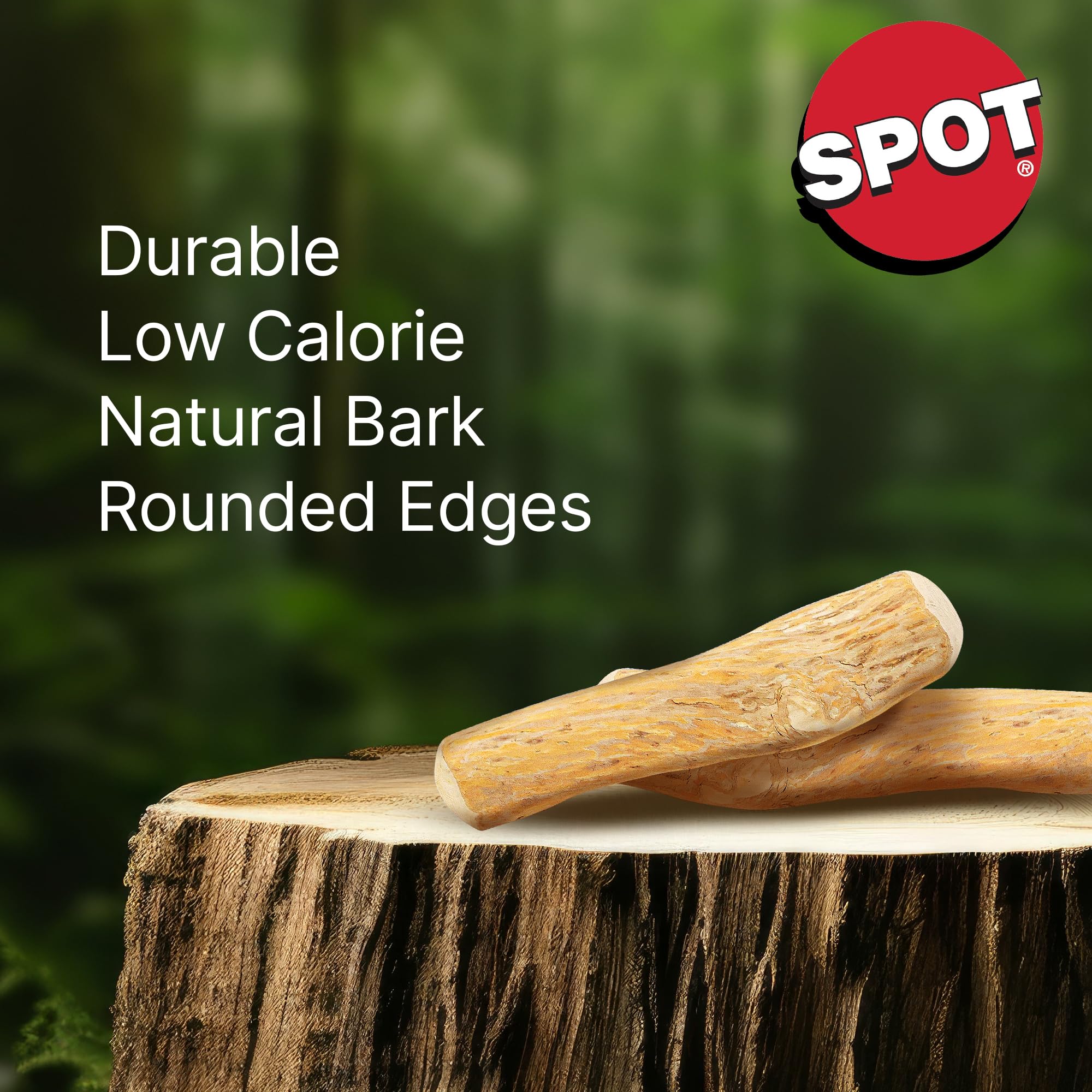 SPOT Coffee Wood Dog Chew Toy - Extra-Large, 100% Natural & Durable, Non-Splintering for Aggressive Chewers, Ideal for Dogs Over 99lbs