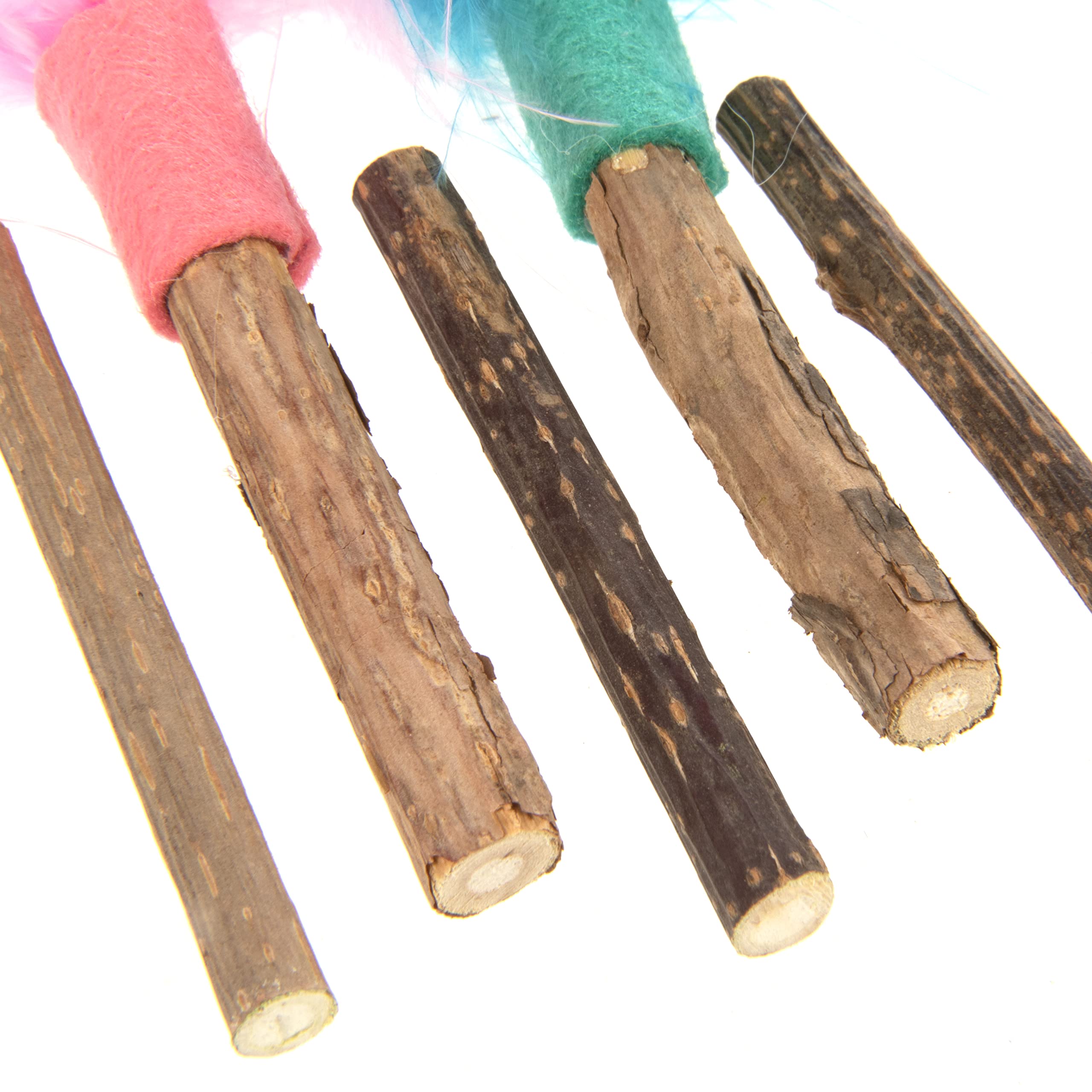 SmartyKat (5 Count) Silly Silver Stix Natural Silvervine Cat Toys - Blue/Pink, One Size