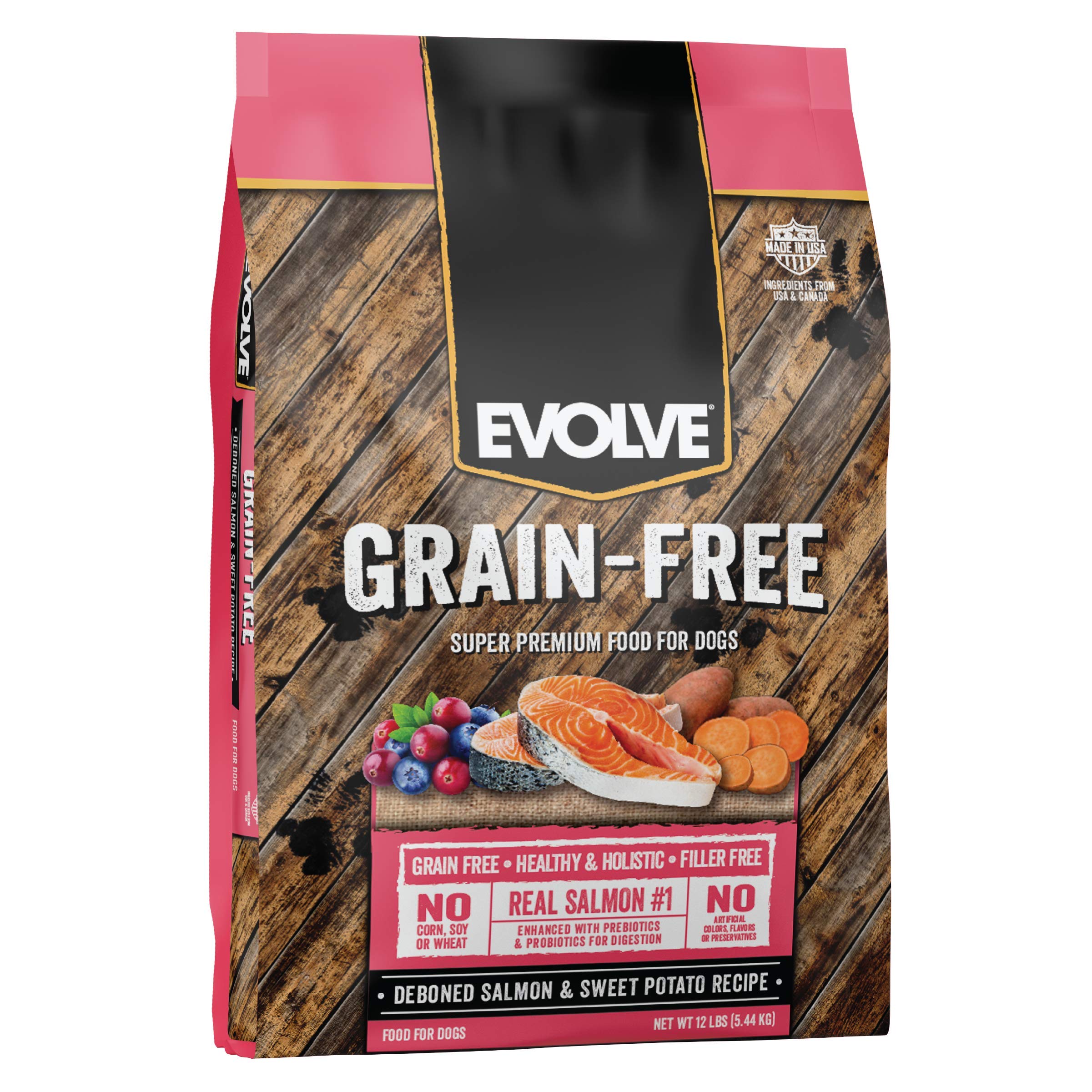 Evolve Grain Free Deboned Salmon & Sweet Potato Recipe Dog Food, 12 lb.