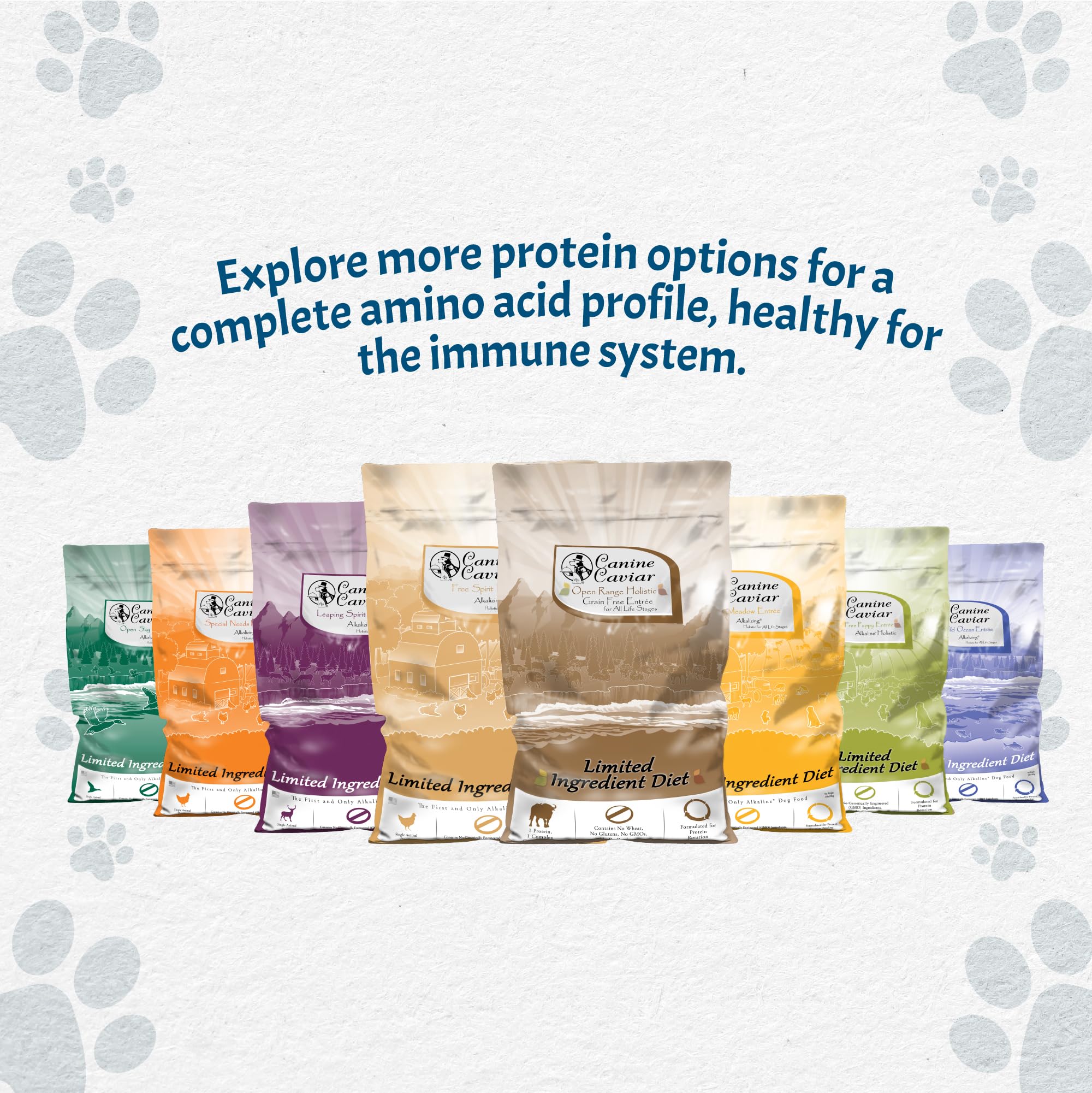 Canine Caviar Alkaline Dry Dog Food - Water Buffalo & Chickpea, Gluten-Free, 22 lb