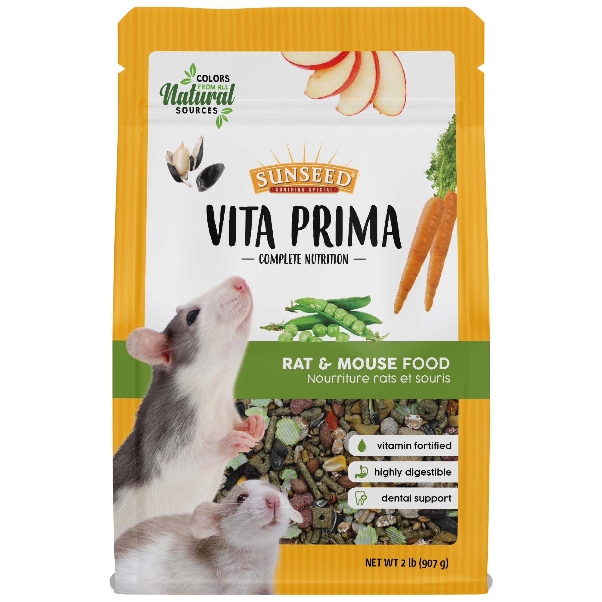 Sunseed Vita Prima complete Nutrition Rat  Mouse Food, 2 LBS