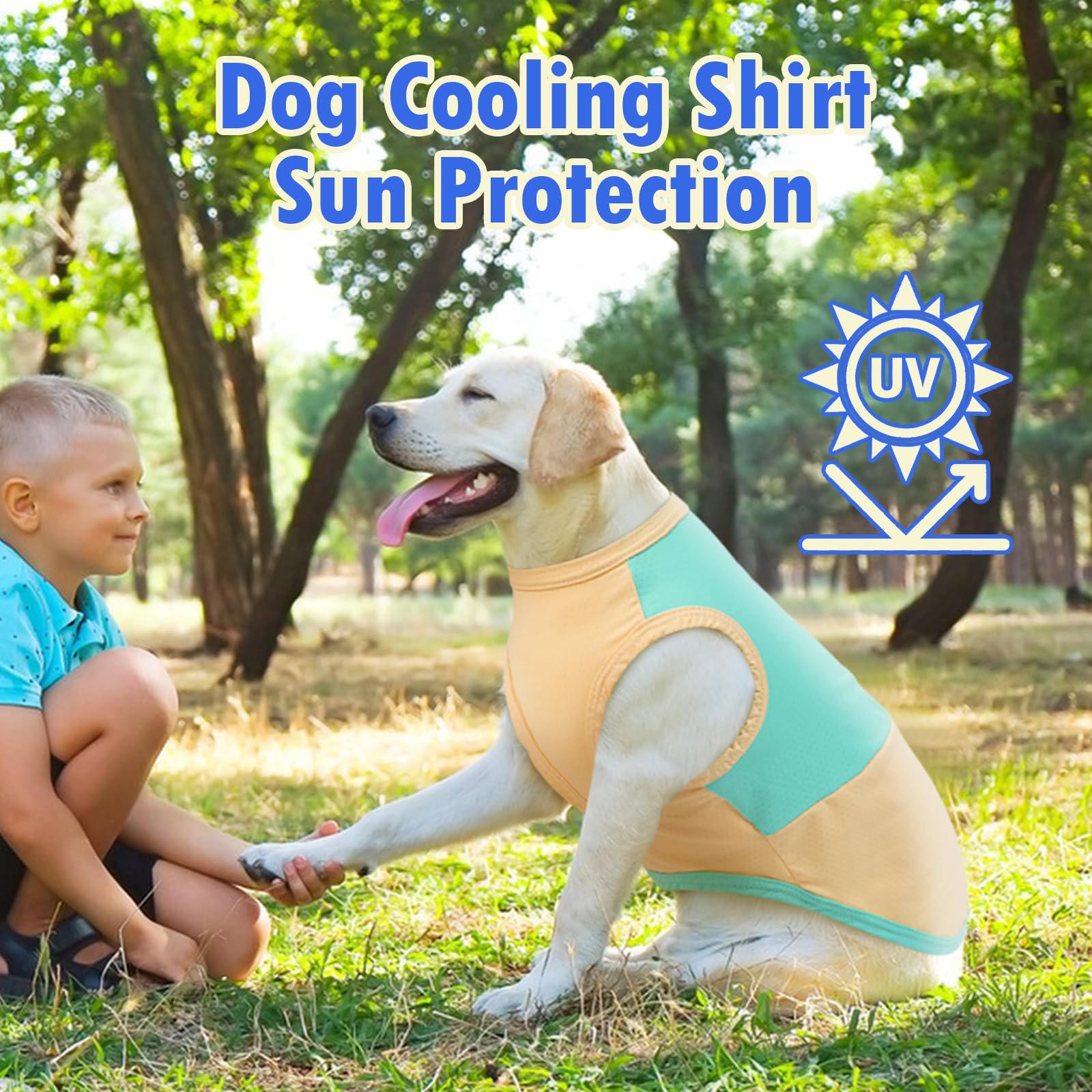 Migohi Dog Cooling Shirt, Durable Moisture-Wicking Cooling Clothes In Hot Summer, Prevents Overheating, Outdoor Activities, Seas