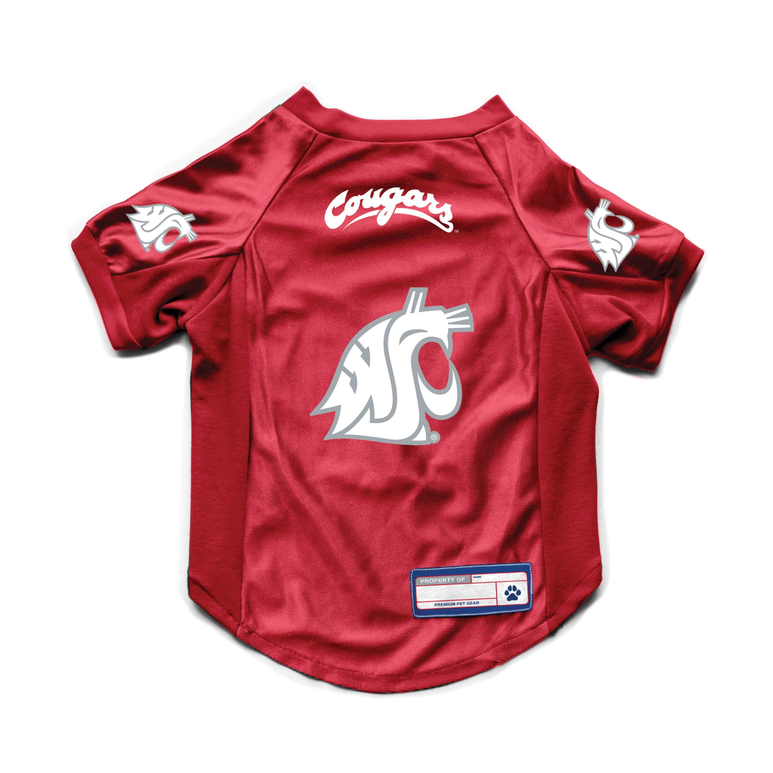 Littlearth Ncaa Washington State Cougars Stretch Pet Jersey, Team Color, X-Large