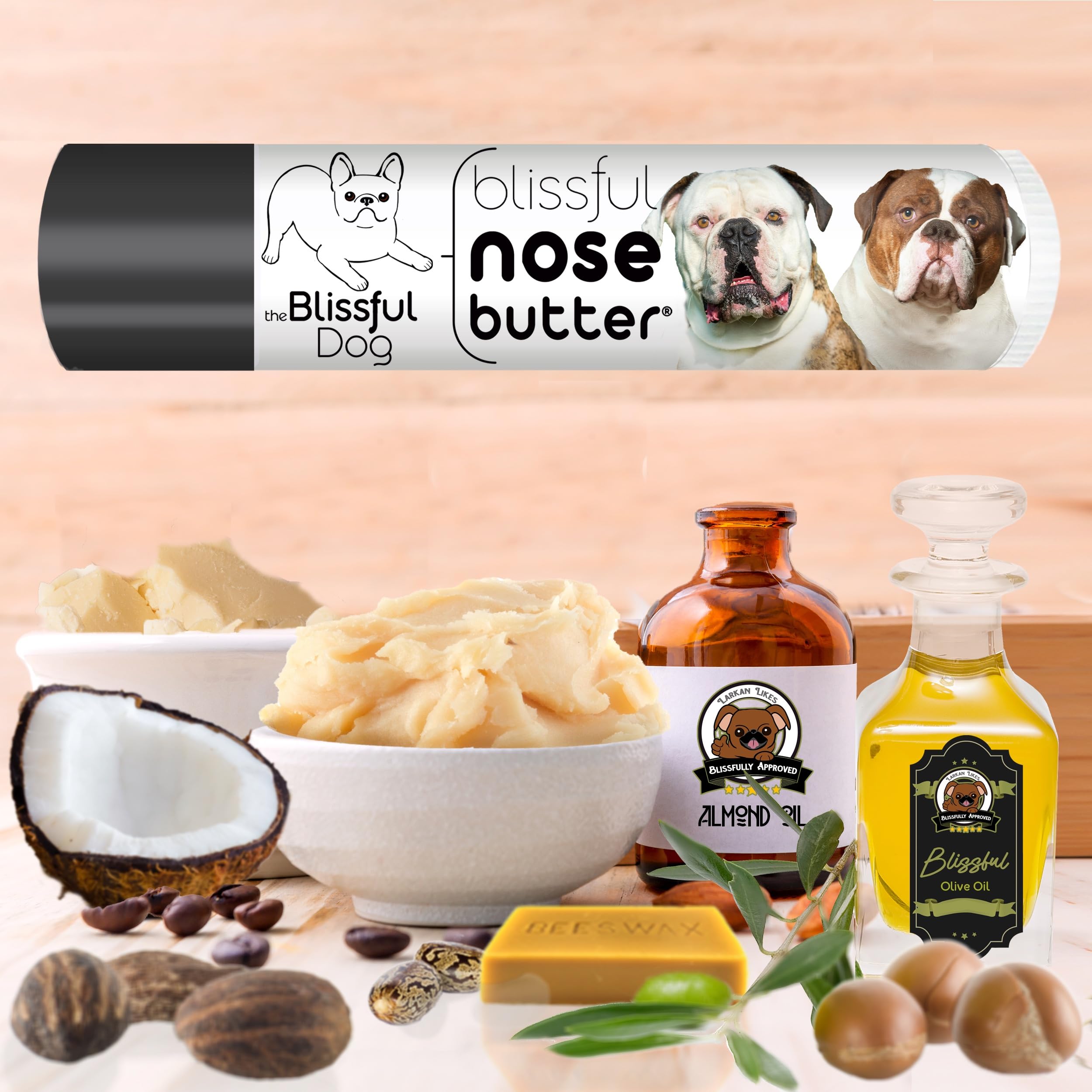 The Blissful Dog American Bulldog Unscented Nose Butter, 0.15 oz