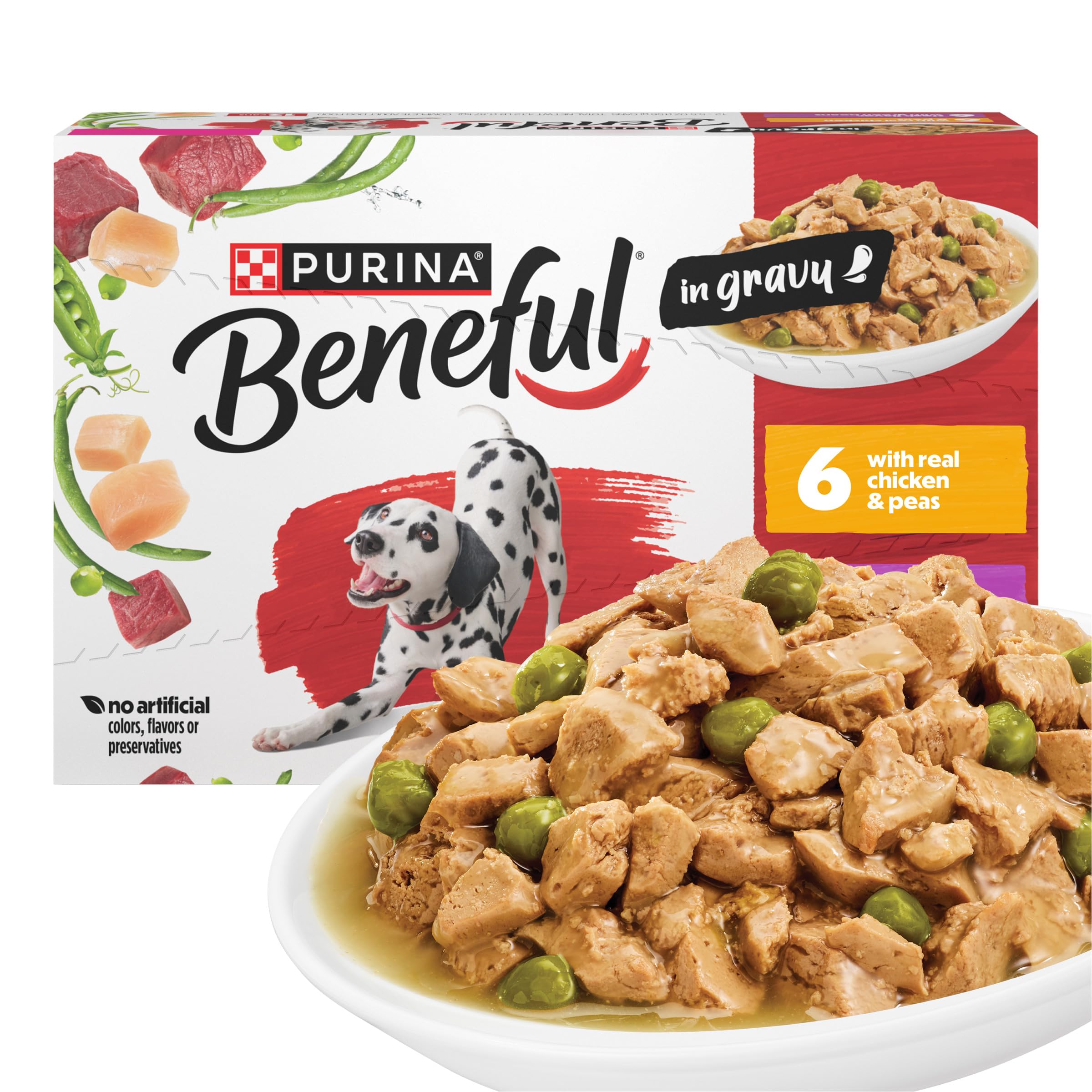 Purina Beneful with Real Chicken or Steak Flavor in Gravy Wet Dog Food Variety Pack - 5.5 oz. (Pack of 12)