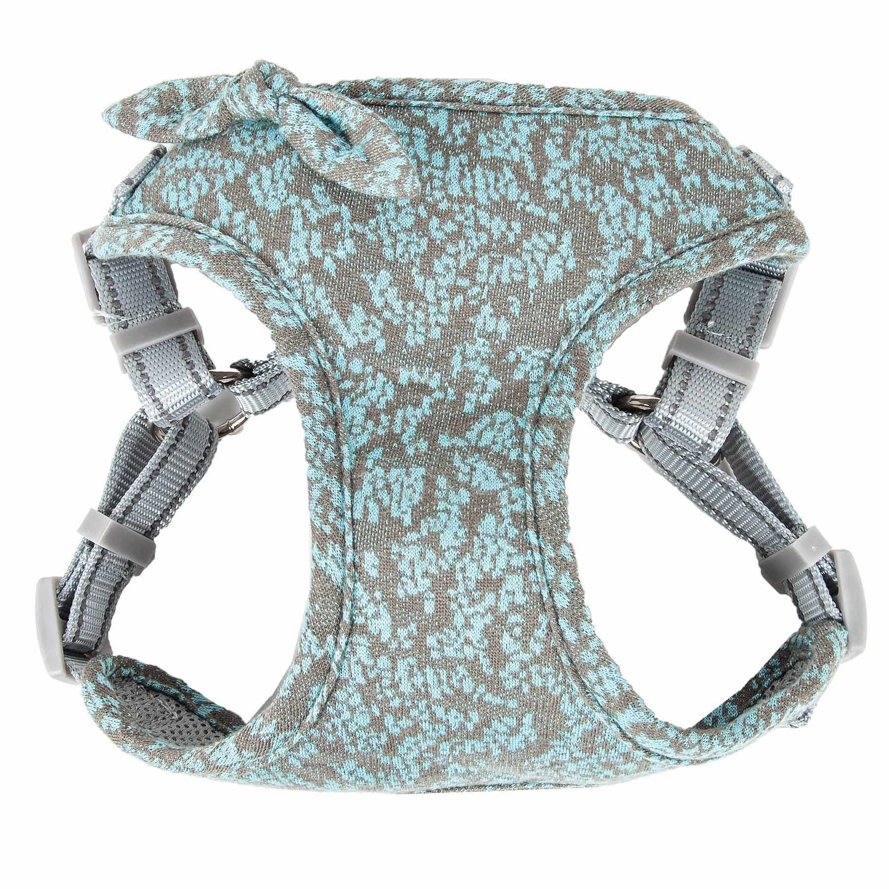 Pet Life ® 'Fidomite' Dog Harness with Built-in Designer Textured Dog Bowtie - Pet Harness with Reversible and Breathable Micro-mesh and Stainless Steel Dog Leash Connecting Loops