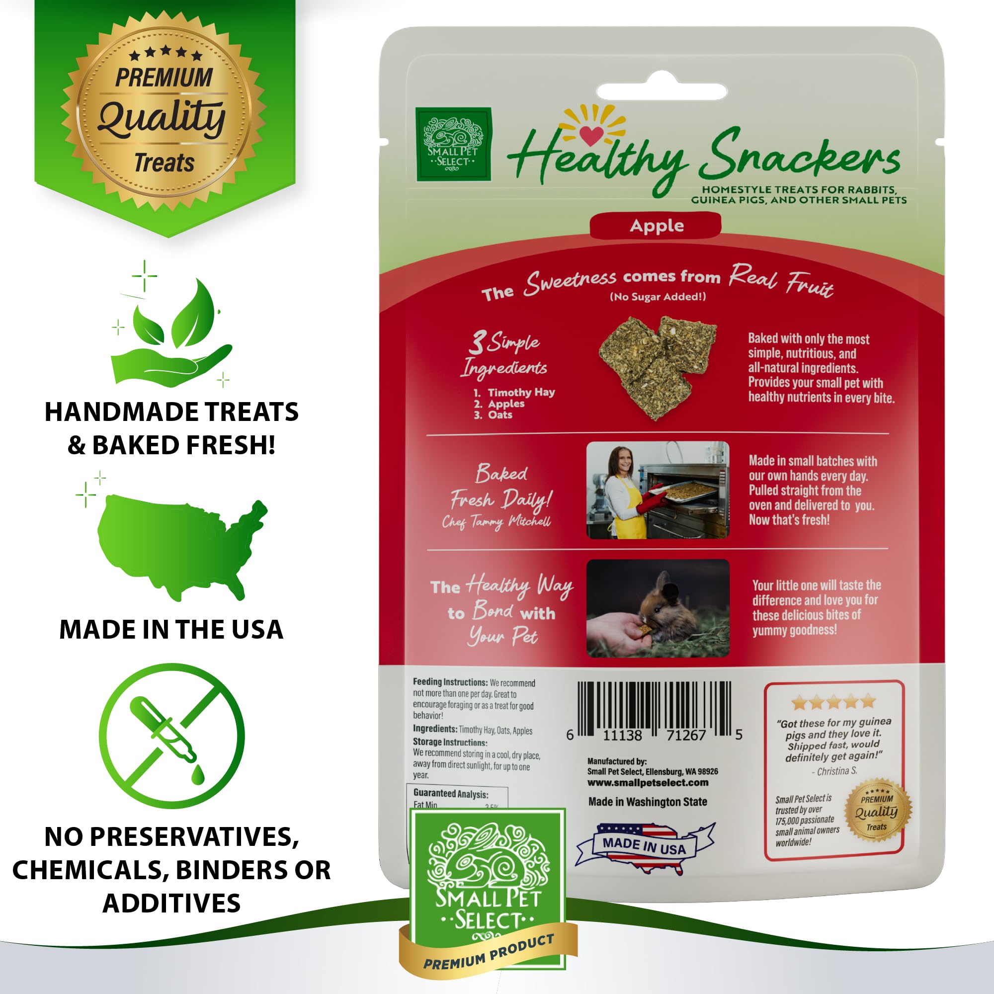 Small Pet Select Healthy Snackers - Apple, 4 oz