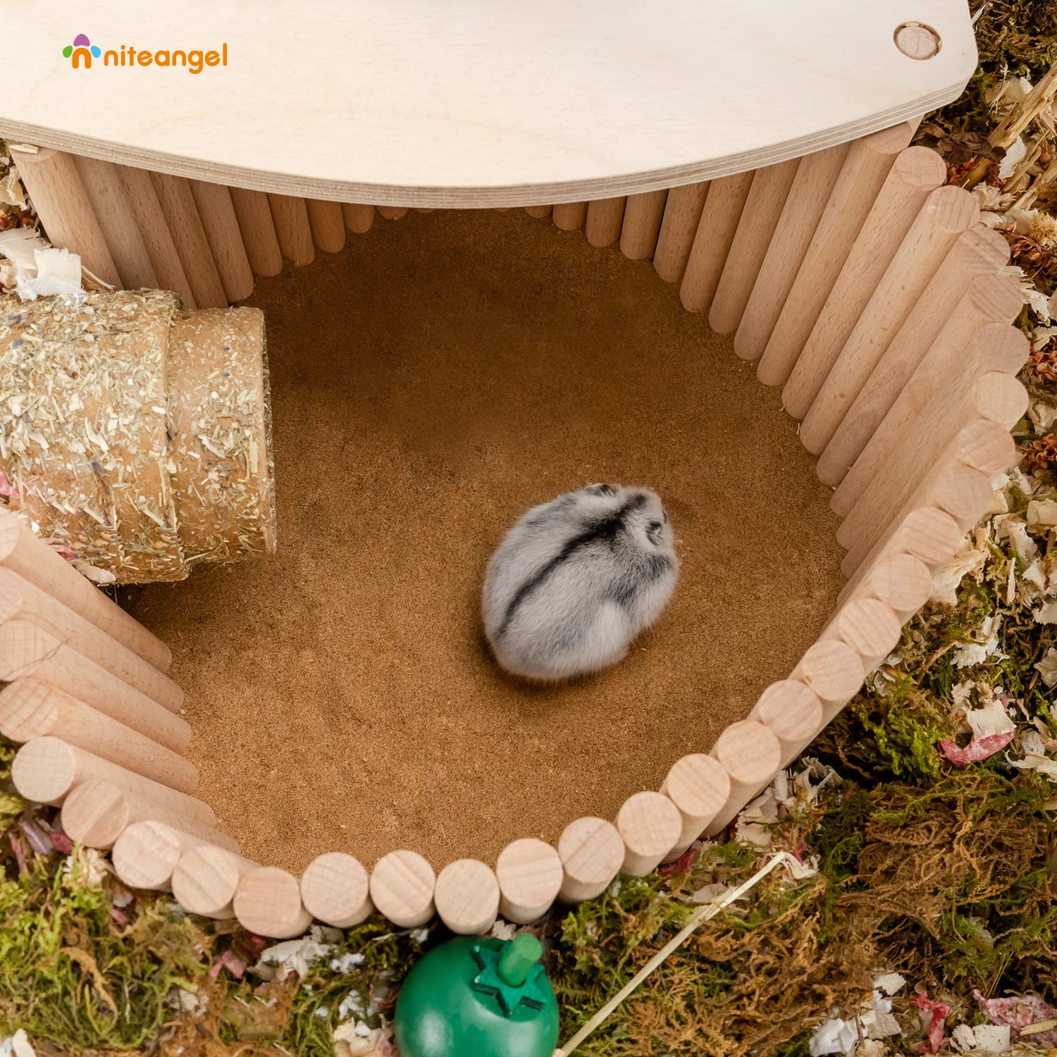 Niteangel Hamster Climbing Ladder Wooden Suspension Bridge For Guinea Pigs Rats Hedgehog Gerbils Mouse Sugar Glider And Other Small Animals (Medium)
