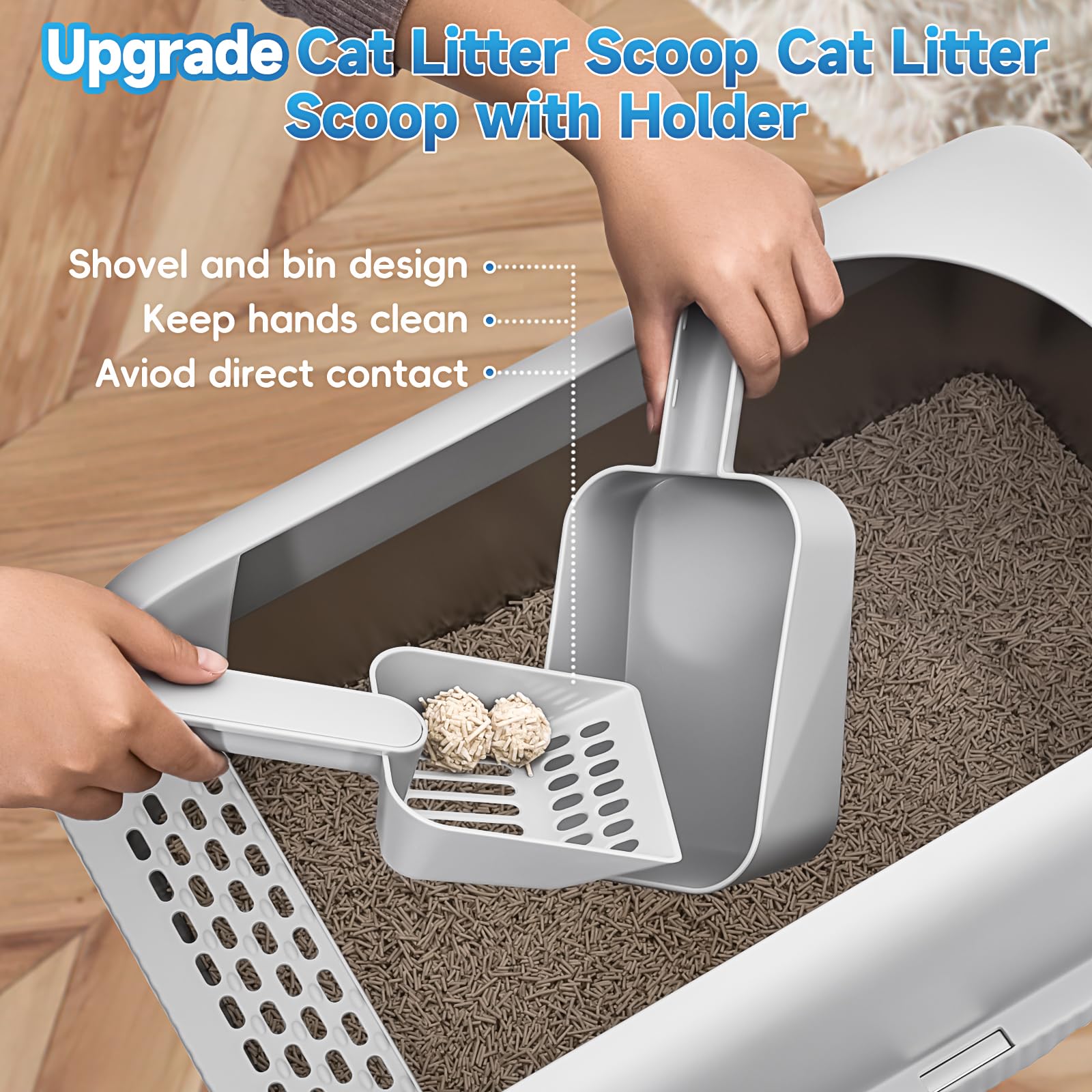 2 Pack Stainless Steel Cat Litter Box with Lid, XL Extra Large Metal Kitty Litter Box for Big Cats, 24 L x 16 W x 12 H, Enclosed