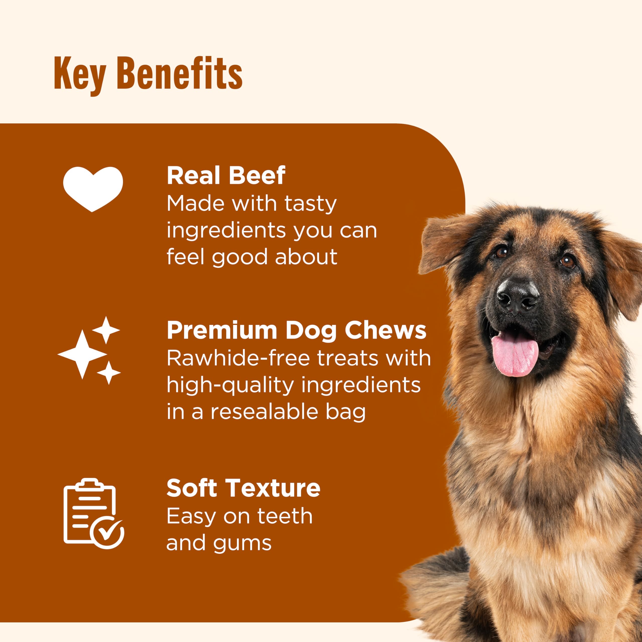 Rachael Ray Nutrish Soup Bones Dog Treats, Beef & Barley Flavor, 3 Bones (Pack of 8)
