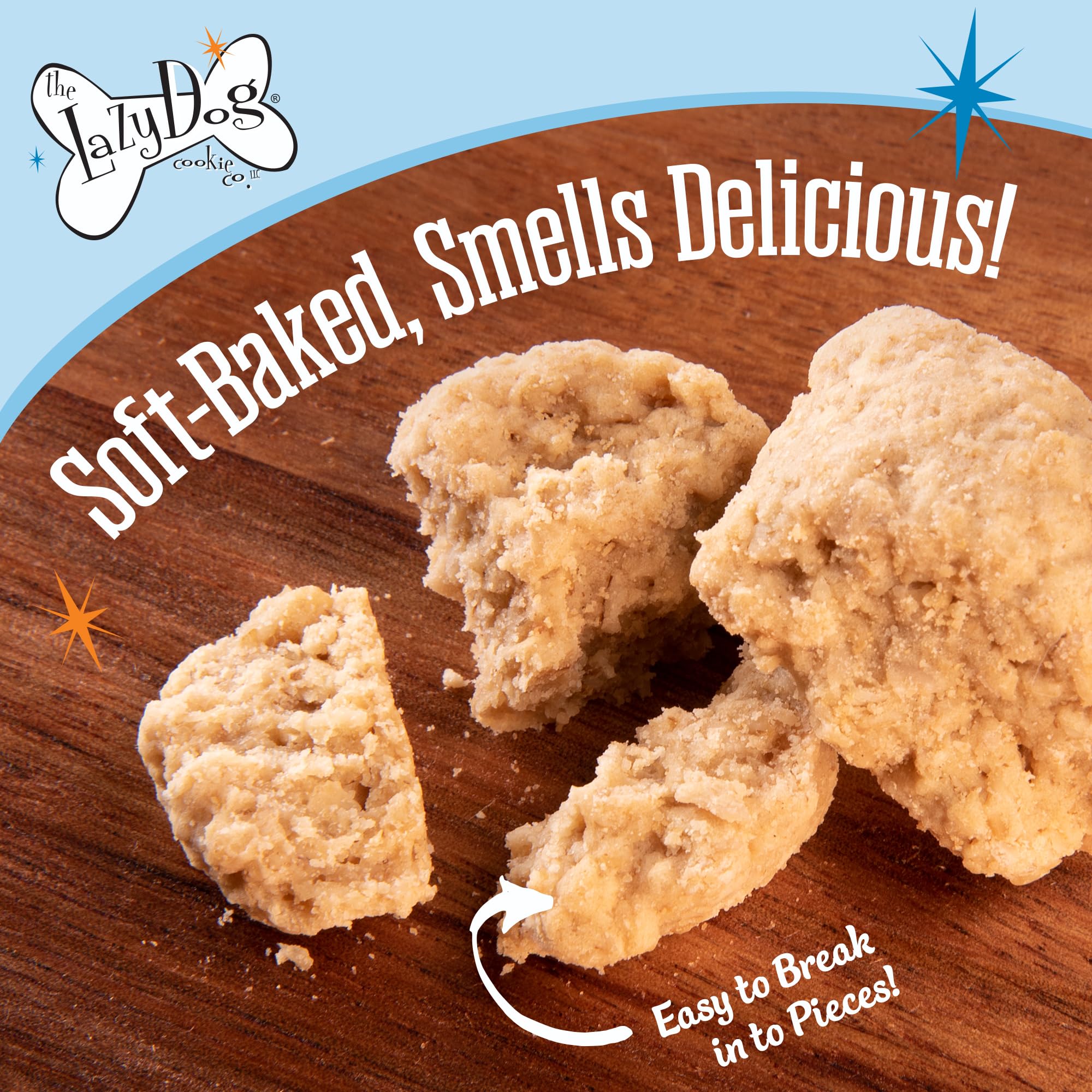 The Lazy Dog Cookie Co. Soft Baked Dog Treats, Mutt Mallows Sampler Pack, for Small, Medium and Large Dogs, Wheat-Free, Baked in