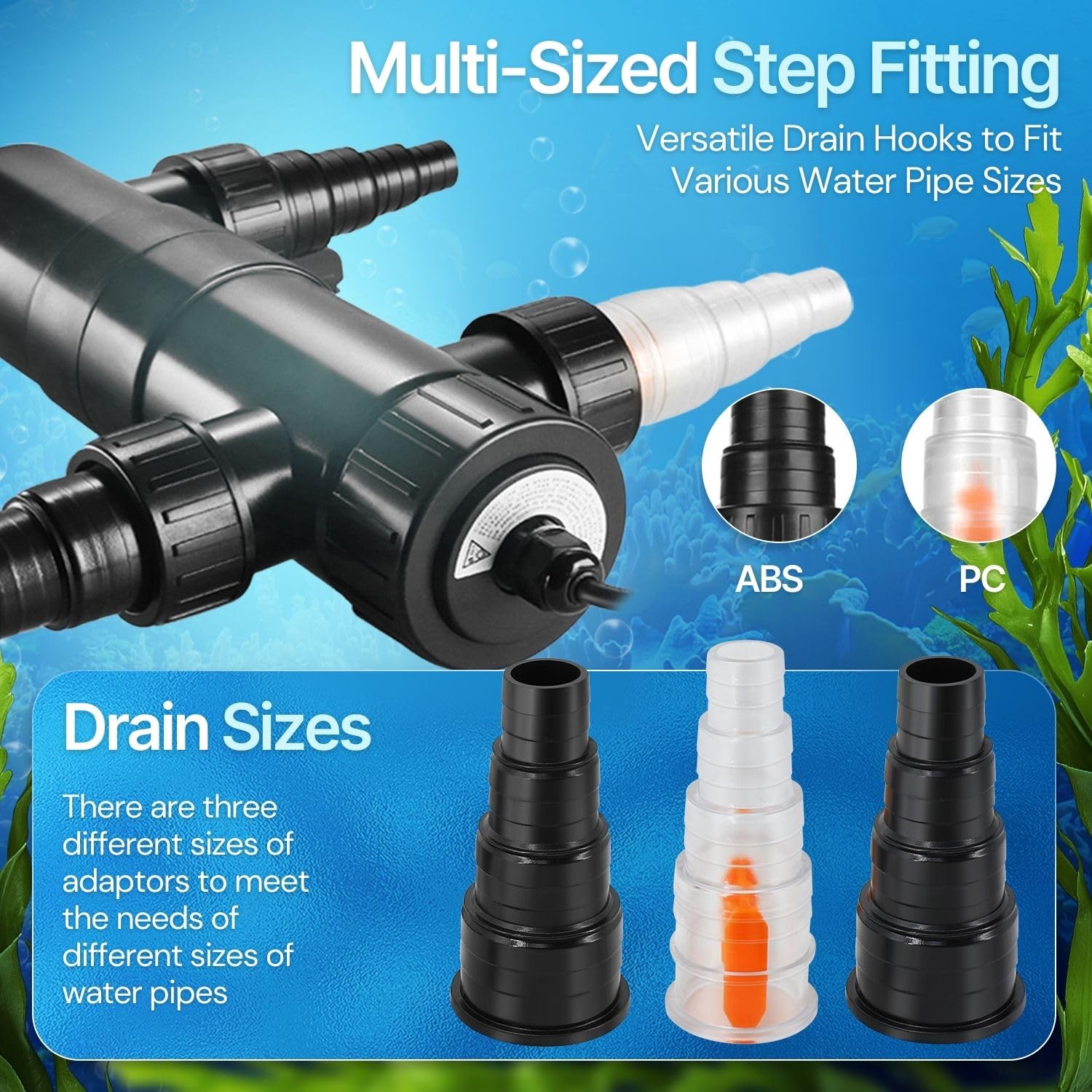 Flexzion UV Light - 18W Medium Pond Clarifier, 5283 Gal Capacity, Clears Water in Days (CUV-118)