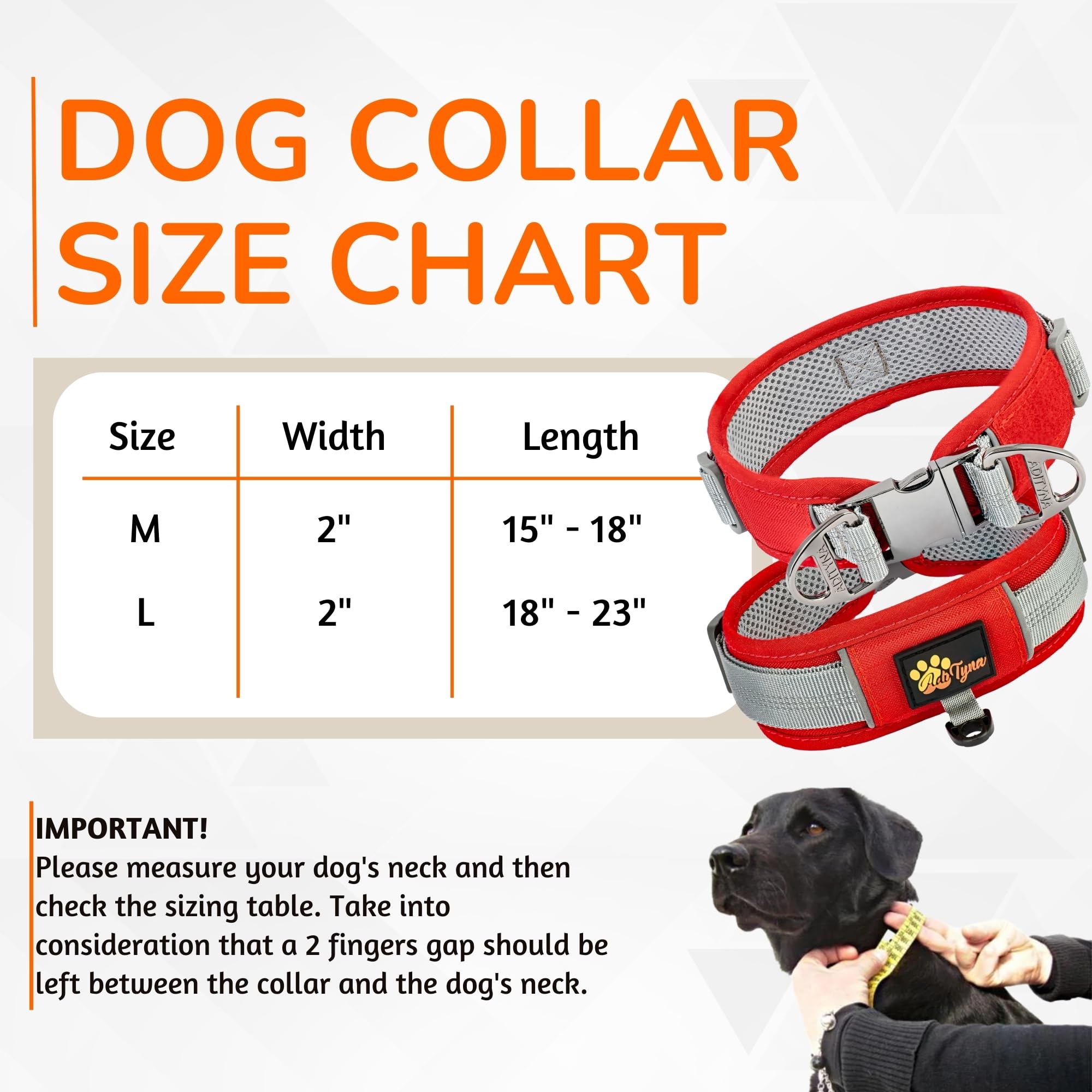 Durable 2-Inch Adjustable Dog Collar For Medium Dogs - Reflective, Heavy-Duty Metal Buckle, Comfortable Mesh Lining, Includes Pa