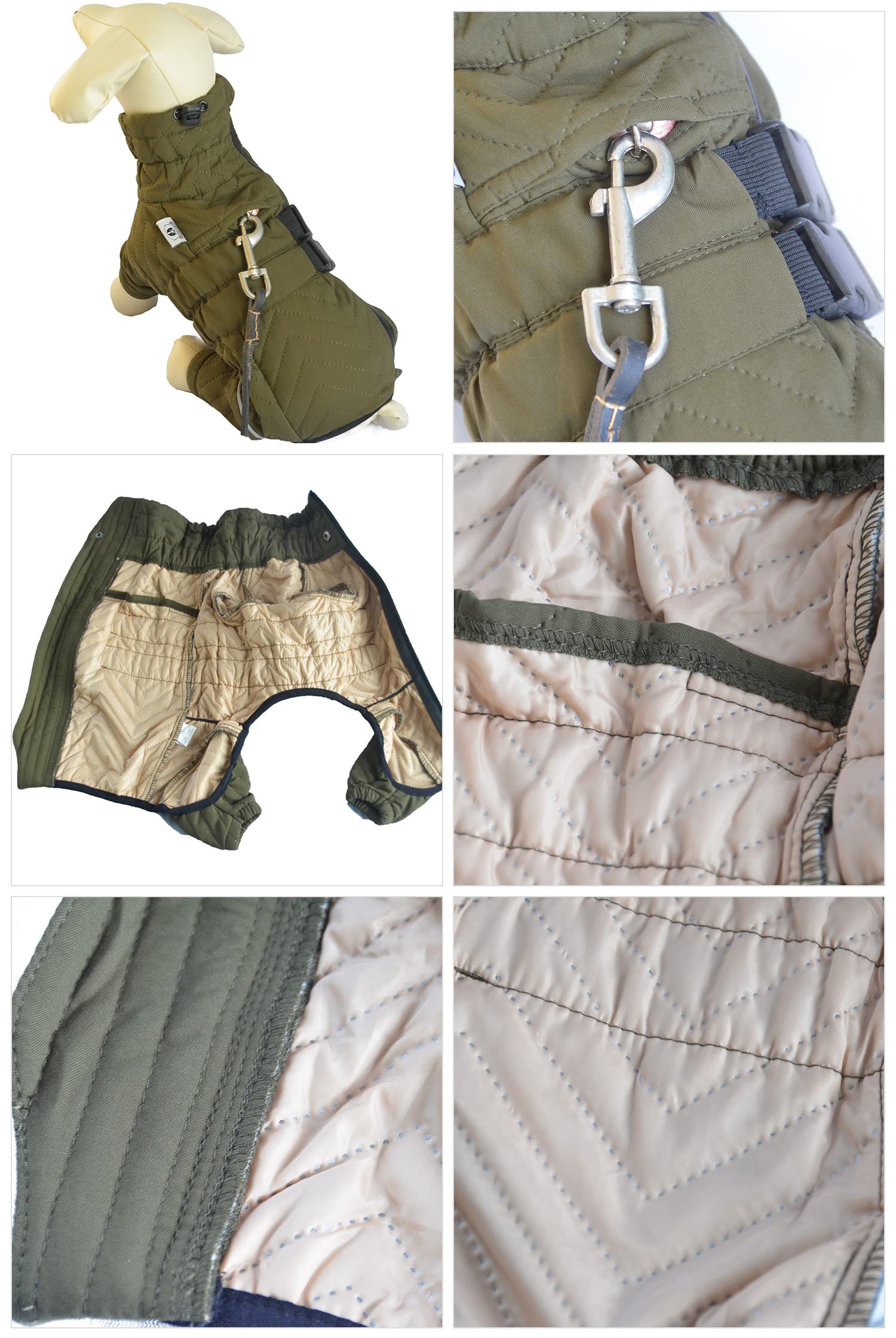 Warm Double Layers Dog Coat, 4 Legs Covered Windproof Waterproof Reflective Vest, Outdoor Skating Costume For Small Medium Large