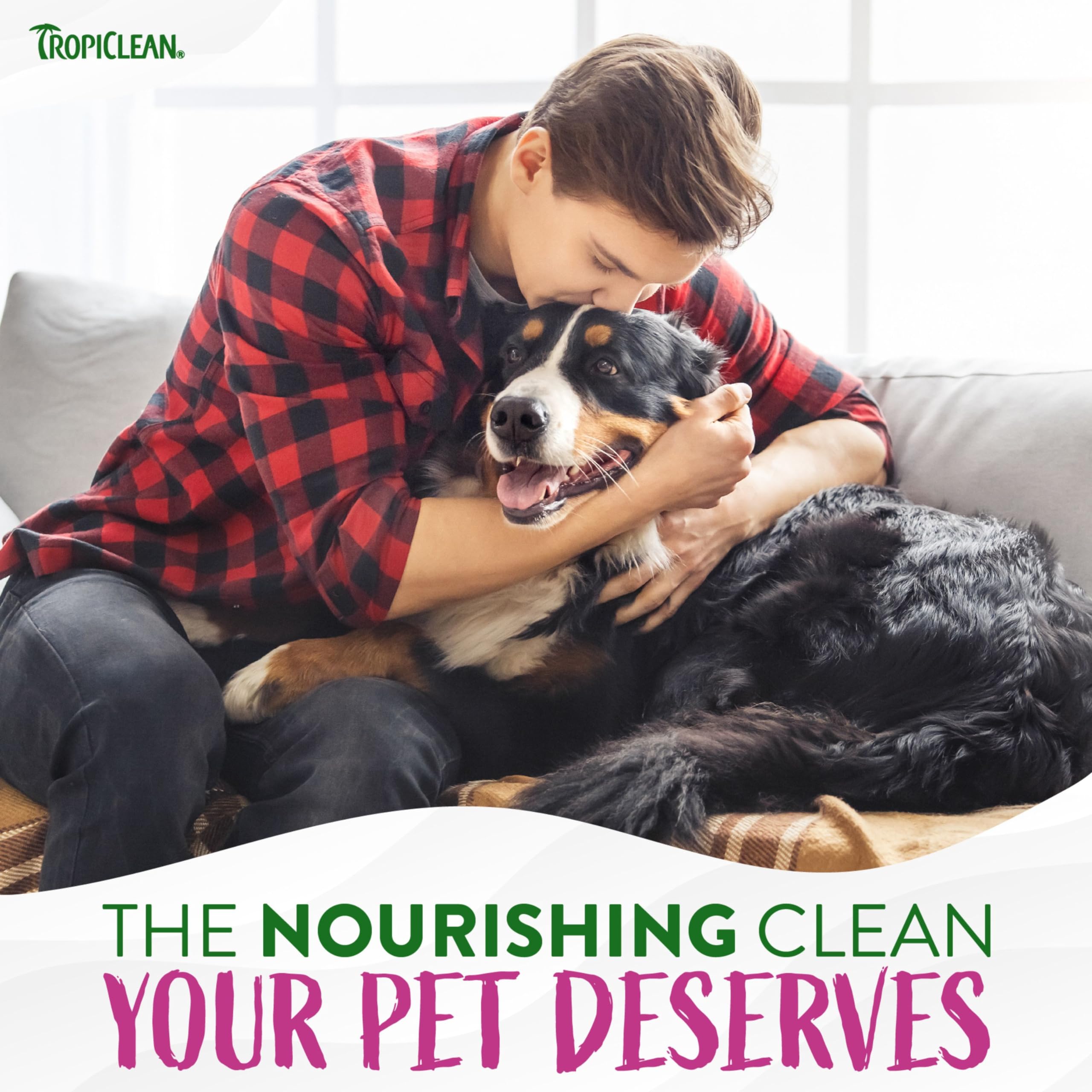 Tropiclean Berry & Coconut Dog Wipes For Paws And Butt | Deep Cleaning Dog Grooming Wipes | Safe For The Face | Cat Friendly | 100 Count