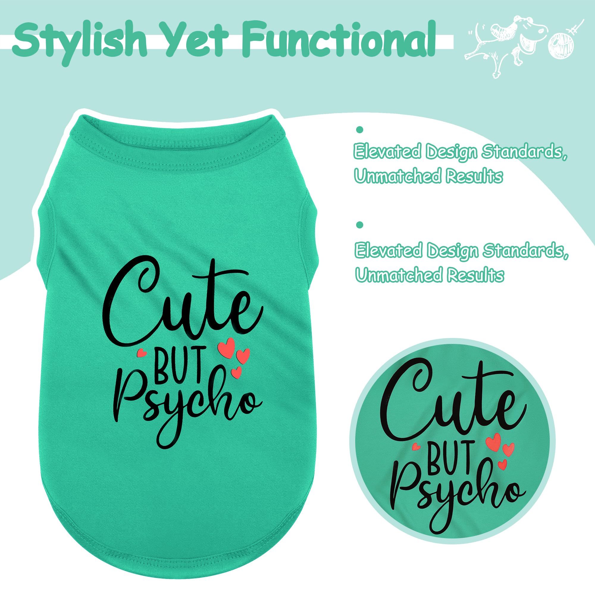 Expressive Polyester Dog Shirt Vest: Soft And Lightweight Puppy Shirt For Small And Medium Dogs, Featuring The Playful 'Cute But