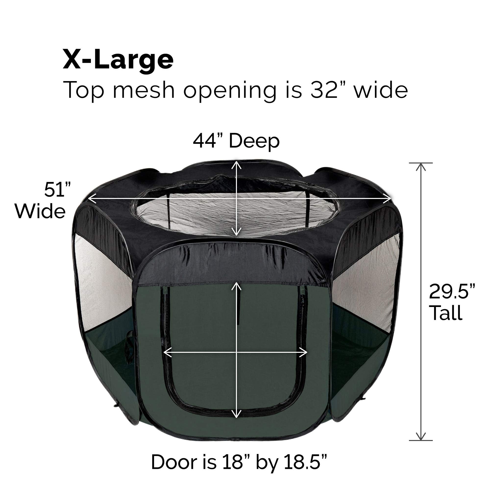 Furhaven Pop Up Playpen Pet Tent Playground - Hunter Green, Extra Large