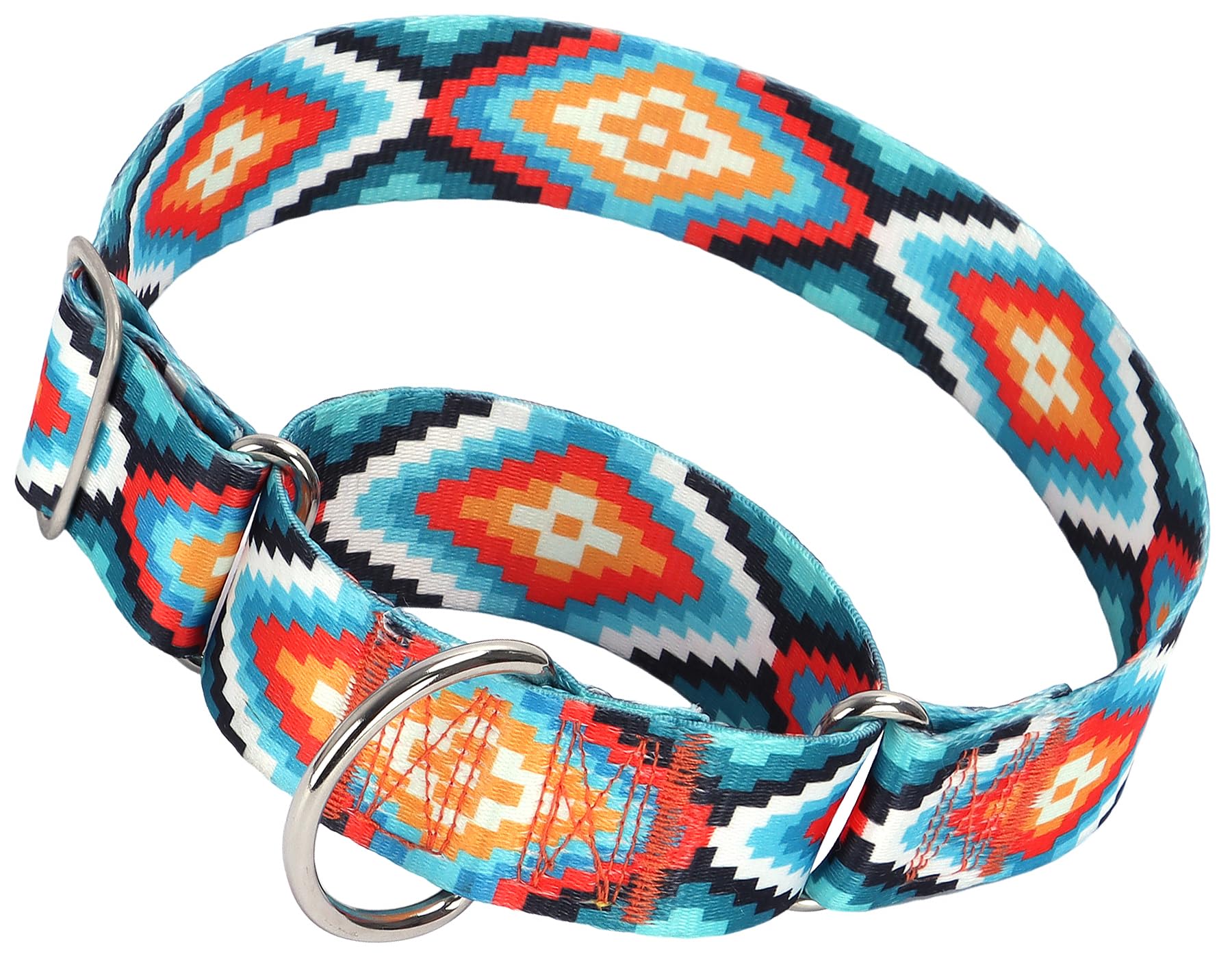 Martingale Collar For Dogs - Dog Training - Big, Wide & Thick Dog Collar - Escape-Proof,Durable And Comfortable- Tribal Medium D