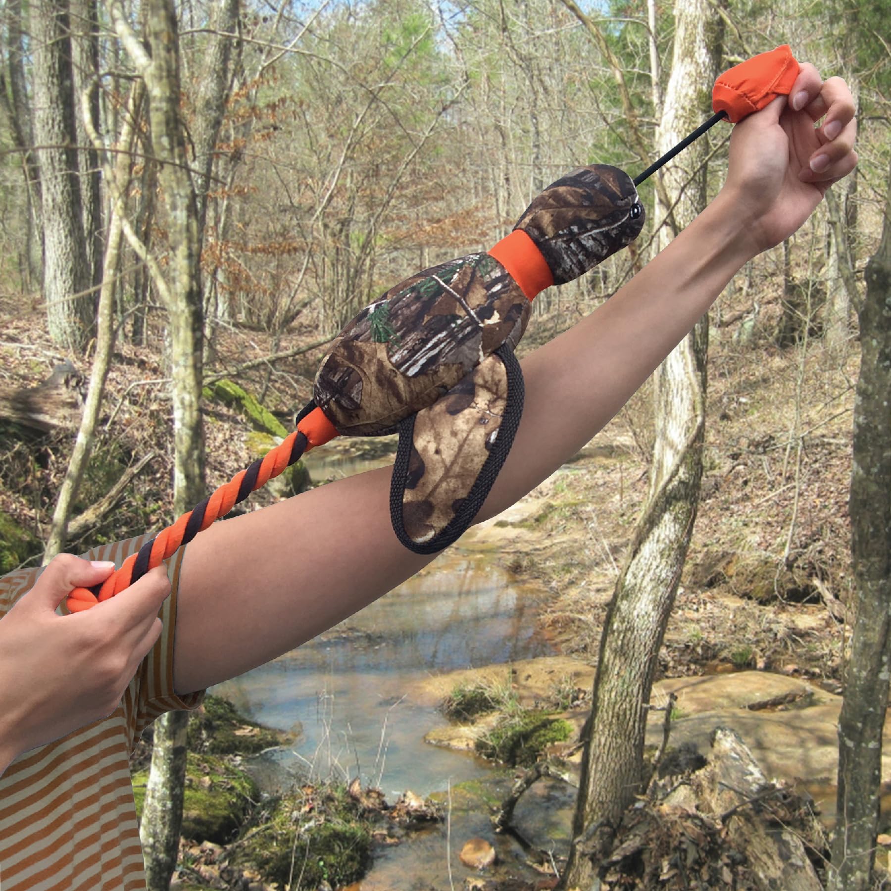 Realtree Mallard Sling-Shot Dog Toy. Best Licensed Tough Floating Toy For Dogs & Cats. Fun & Durable Pet Toy