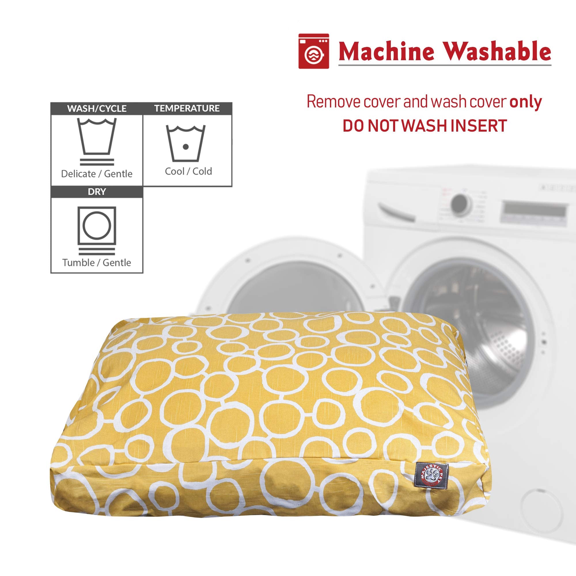 Majestic Pet Fusion Yellow Small Rectangle Pet Bed