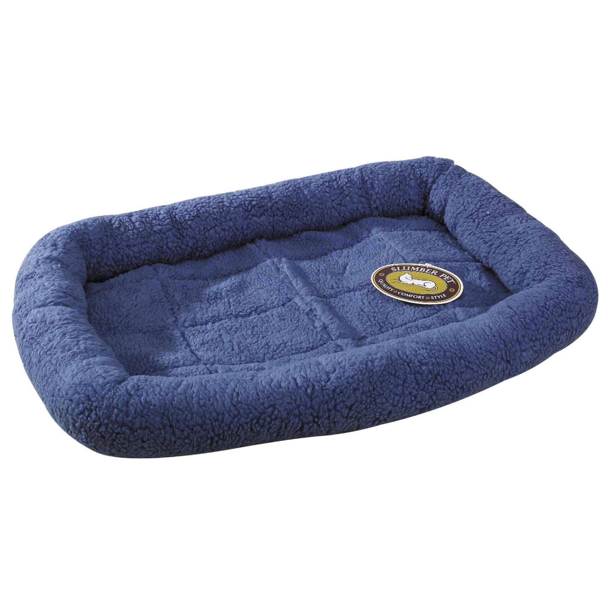 Slumber Pet Sherpa Crate Pet Bed With Bumperstyle Cushioning For Comfort In Crate