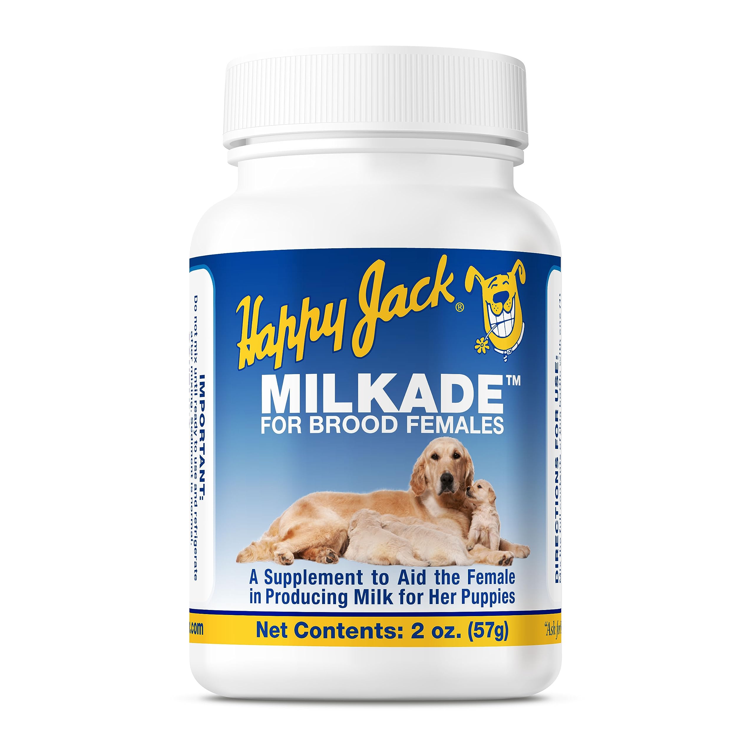 HAPPY JACK Milkade Dog Breeding & Nursing Supplies, Milk Production Aid for Female Dogs & Healthy Litter, Pregnant Prenatal Vita