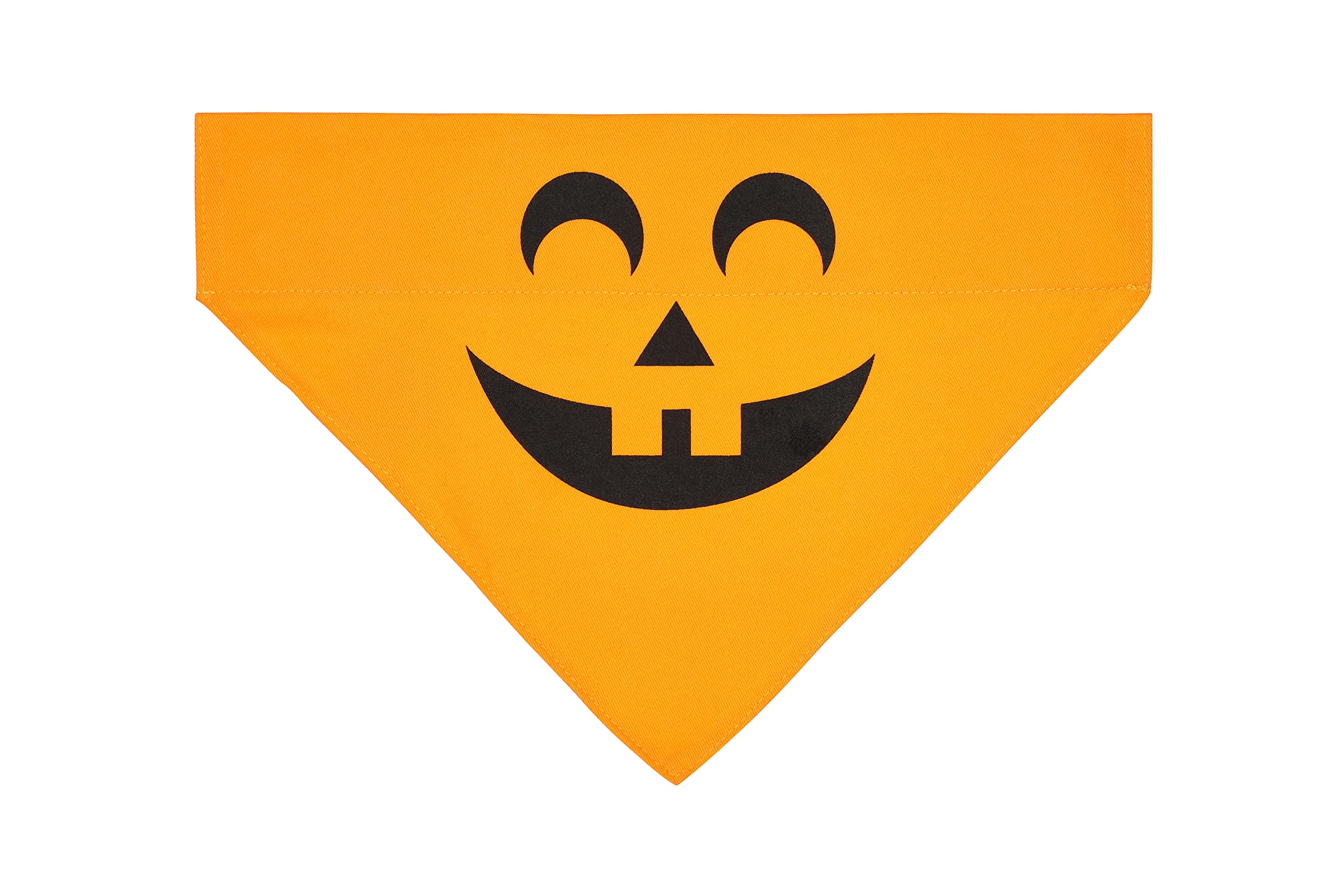 Pearhead Pumpkin Dog Bandana - Fall Dog Apparel, Halloween Costume, Slip On Collar Accessory - Medium/Large
