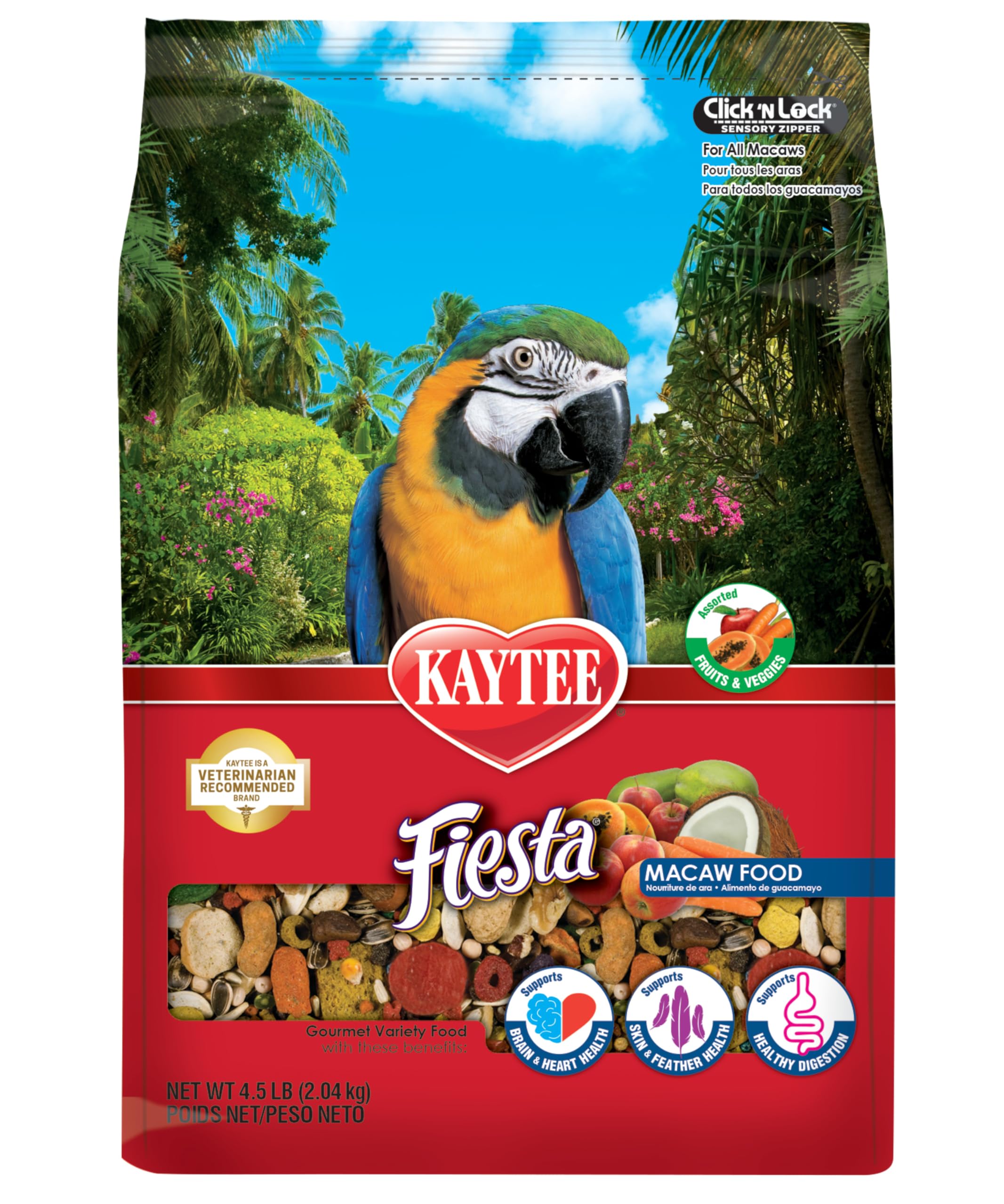 Kaytee Fiesta Macaw Pet Bird Food, 4.5 lb