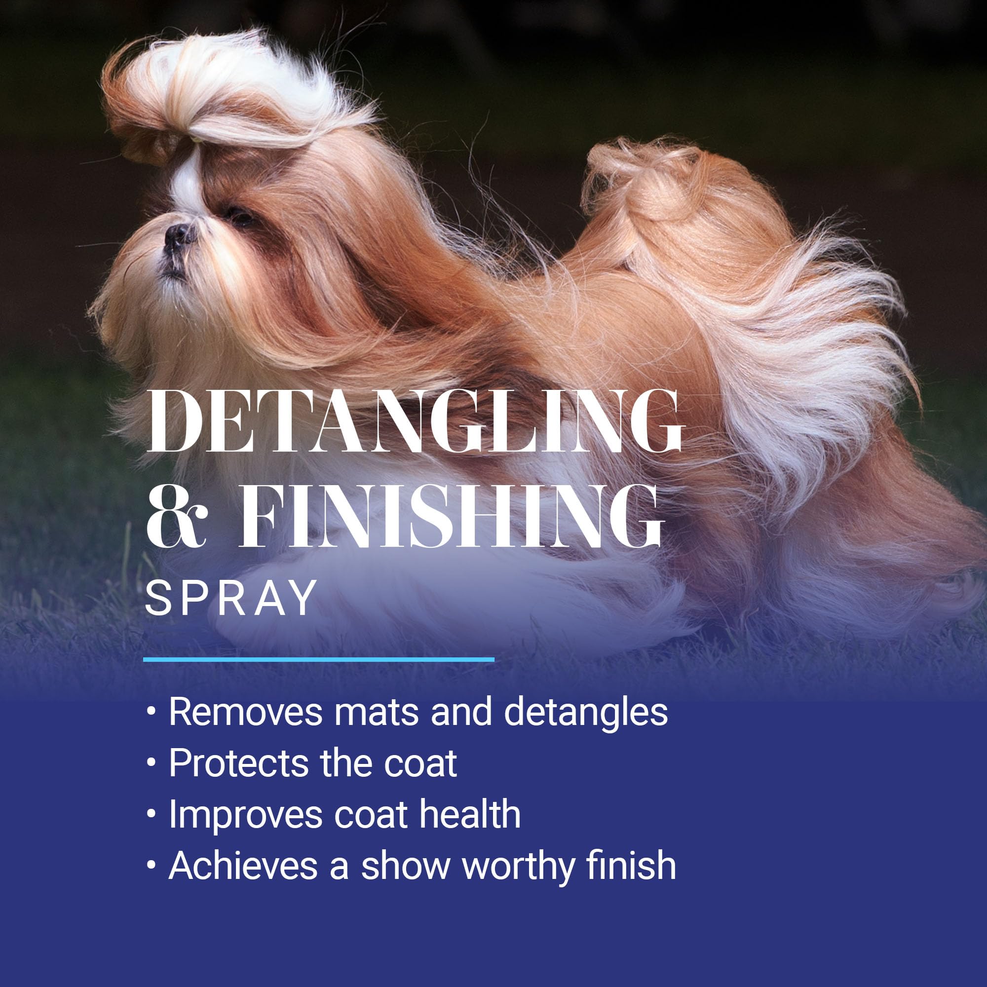 Chris Christensen Ice On Ice Detangler And Finishing Dog Spray, Concentrated Formula, Makes 2 Gallons, Helps Brush/Comb Glide Through Coat, Conditions, No Residue, All Coat Types, Made In Usa, 16 Oz