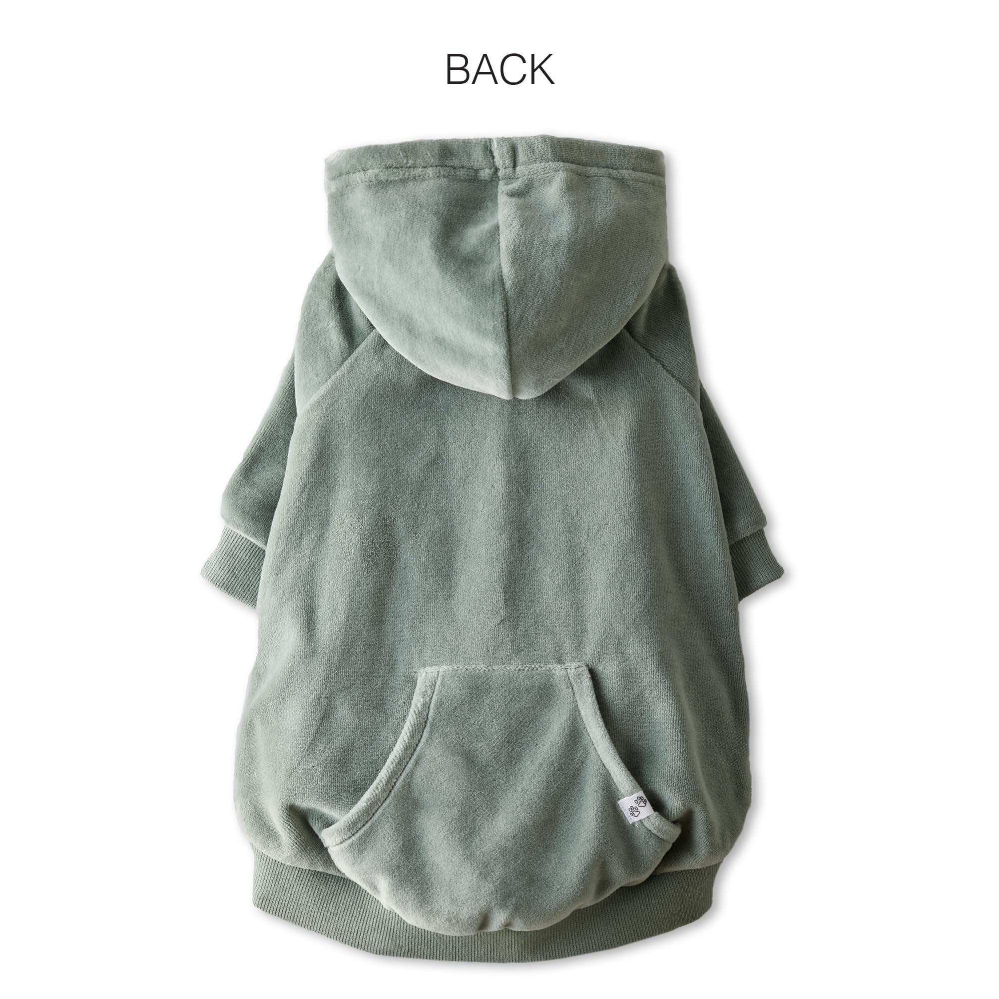 Pet Passion Organic Cotton Velour Dog Hoodie Pet Coat For Small, Medium And Large Dogs, Sage, Xx-Small