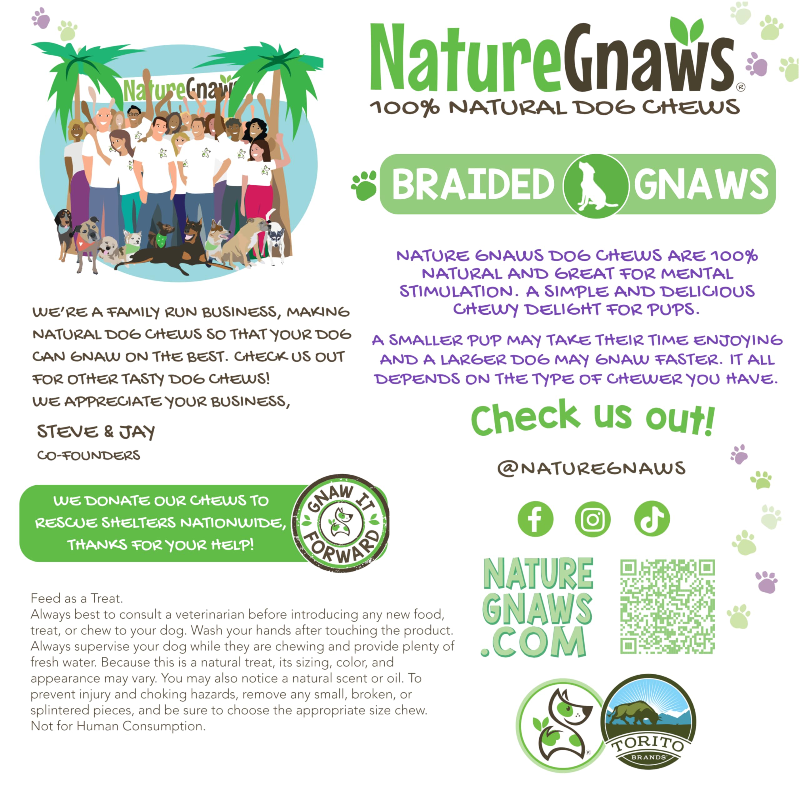 Nature Gnaws Braided Gnaws for Dogs 5-6 (3 Count) - Long Lasting for Small and Medium Dogs - Natural Beef Bully Stick Combo Brai