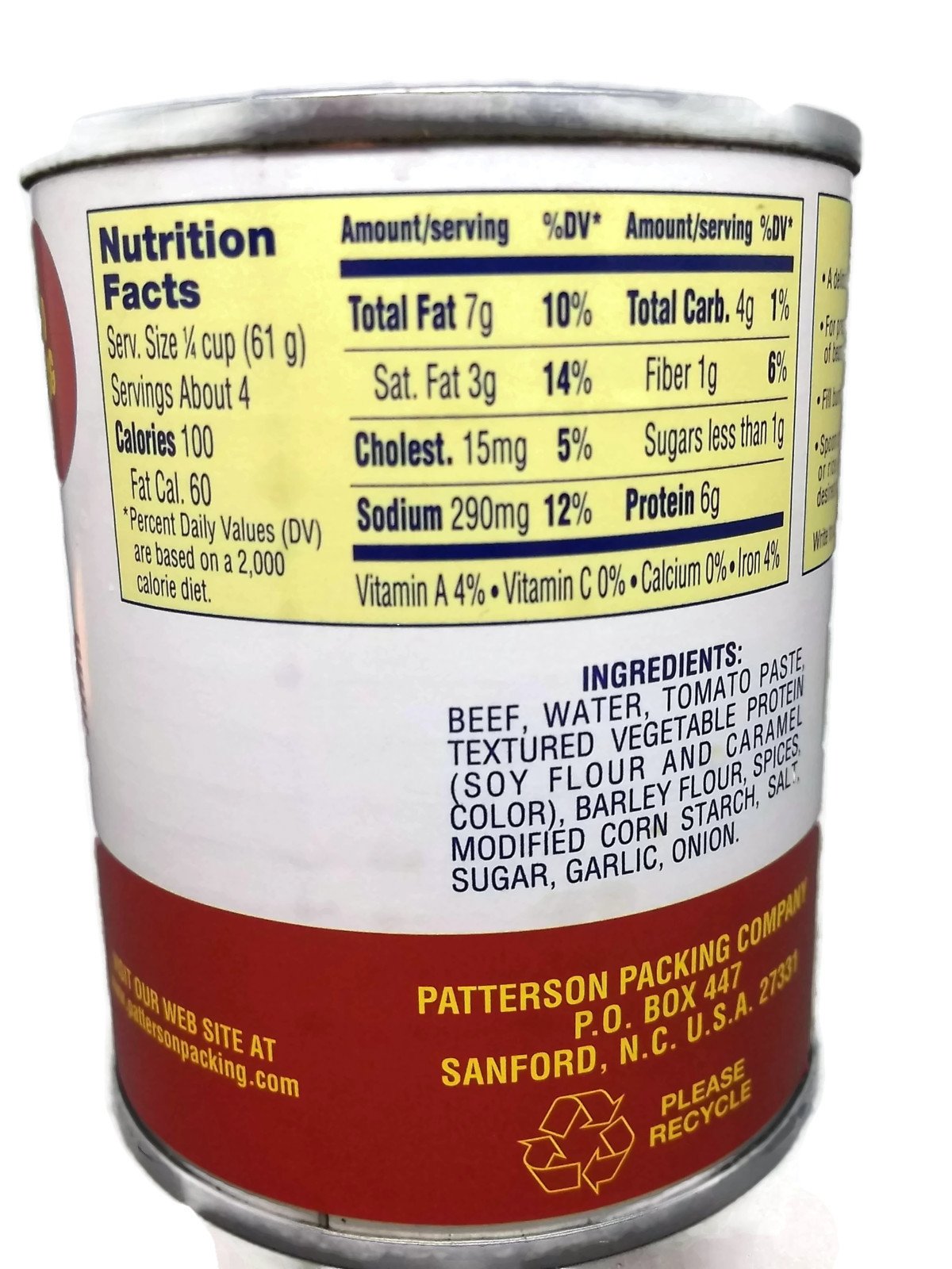 Hot Dog Chili By Pattersons - Original Recipe Since 1942 - Great on Hamburgers Too