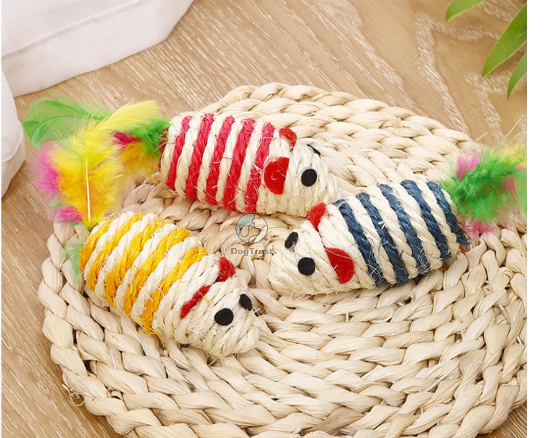 Dog Trust Catnip Cat Toy Plush Mouse Cat Toy Lifelike Fat Cat Plush Simulation Realistic Mouse Toy 3 Piece (Color May Vary)