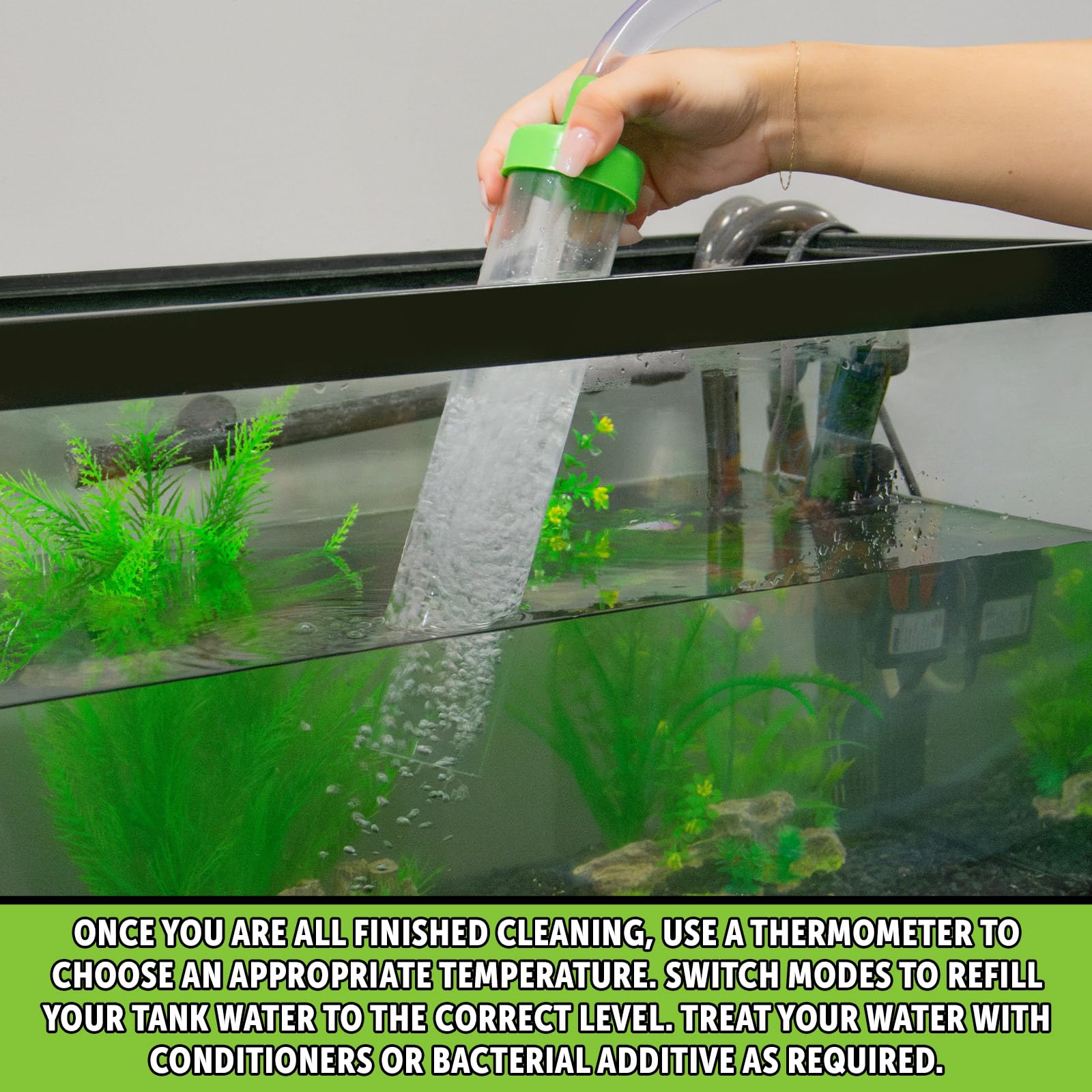 Python No Spill Clean And Fill Aquarium Maintenance System, Gravel Cleaner And Water Changer, 75 Foot