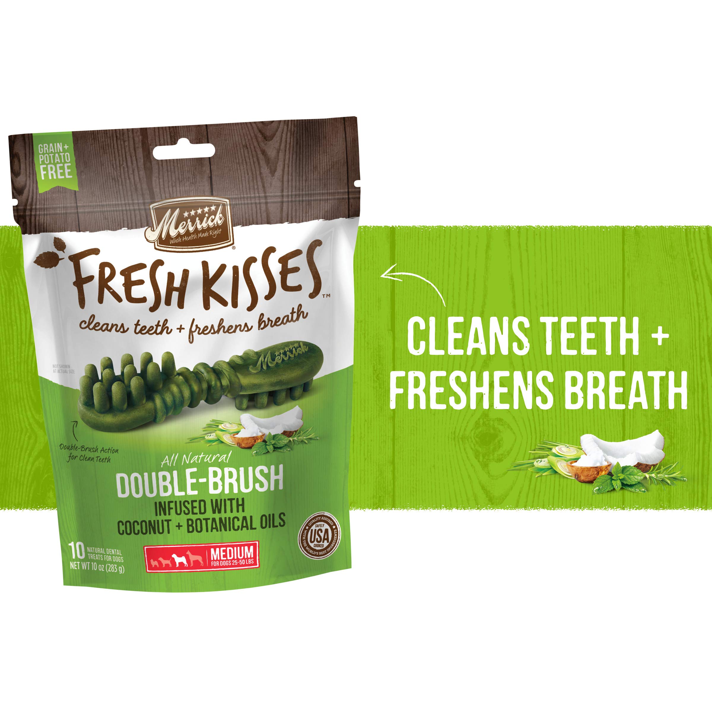 Merrick Fresh Kisses Coconut Oil For Medium Dogs (30-70 Lbs) 12Oz