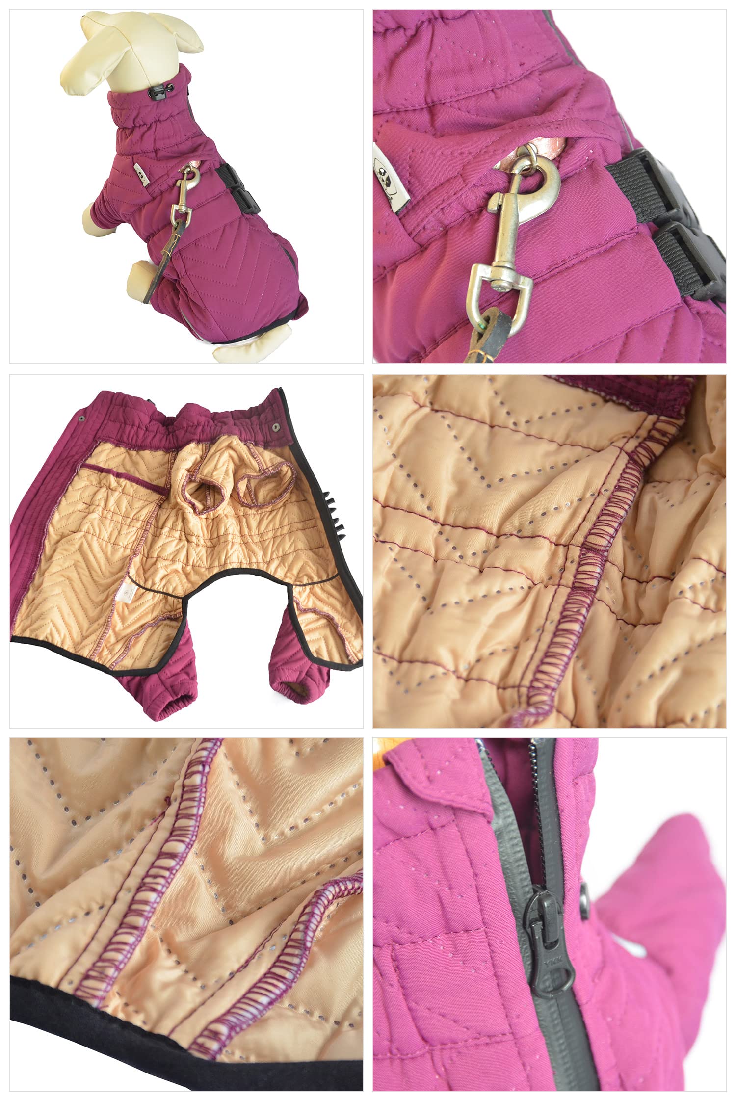 Warm Double Layers Dog Vest - 4 Legs Covered Windproof Waterproof Reflective Coat For Small Medium Large Dogs - Outdoor Skating