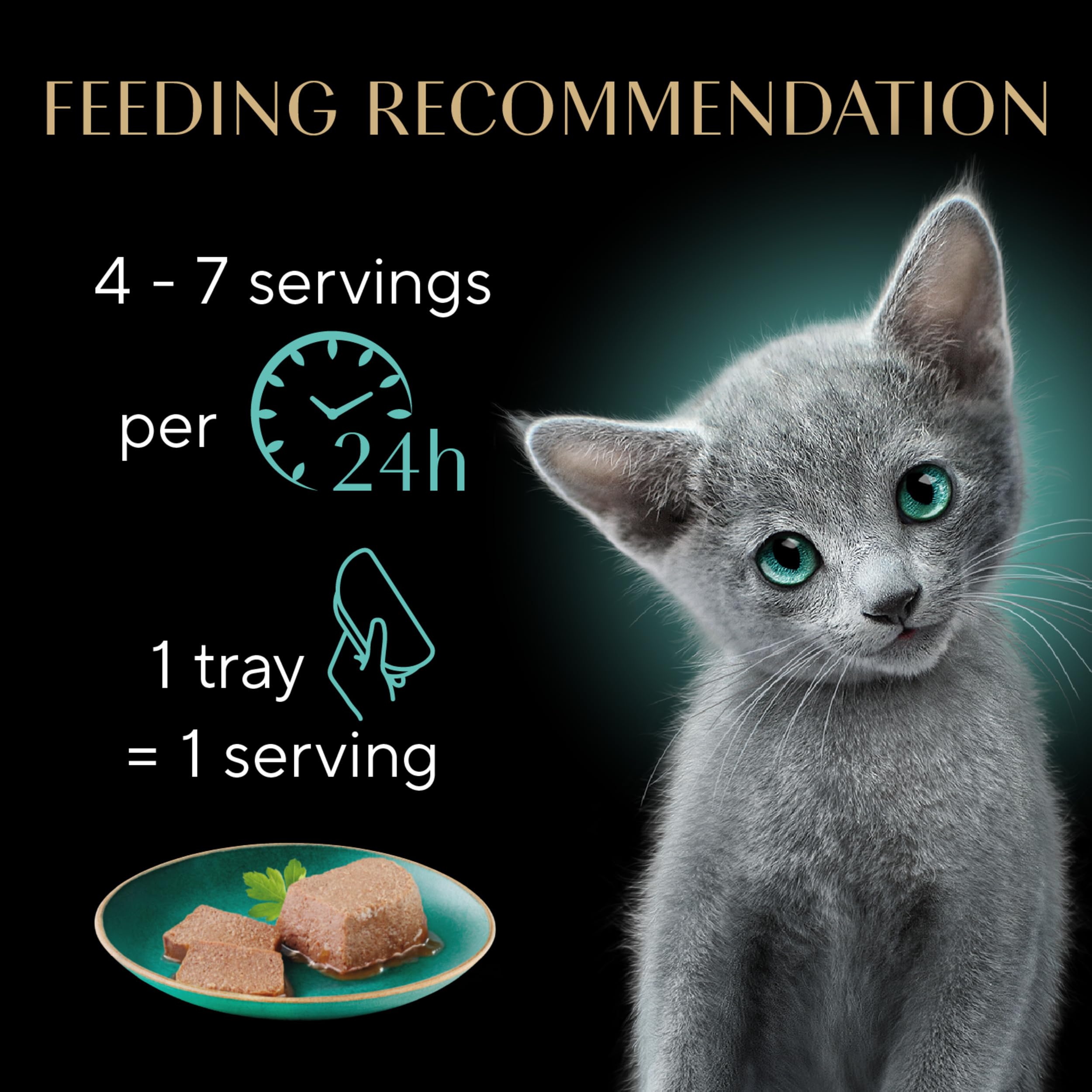 Sheba Perfect Portions Kitten Wet Cat Food Pate Chicken Entree and Salmon Entree, 2.6 oz. Twin-Pack Trays (12 Count, 24 Servings