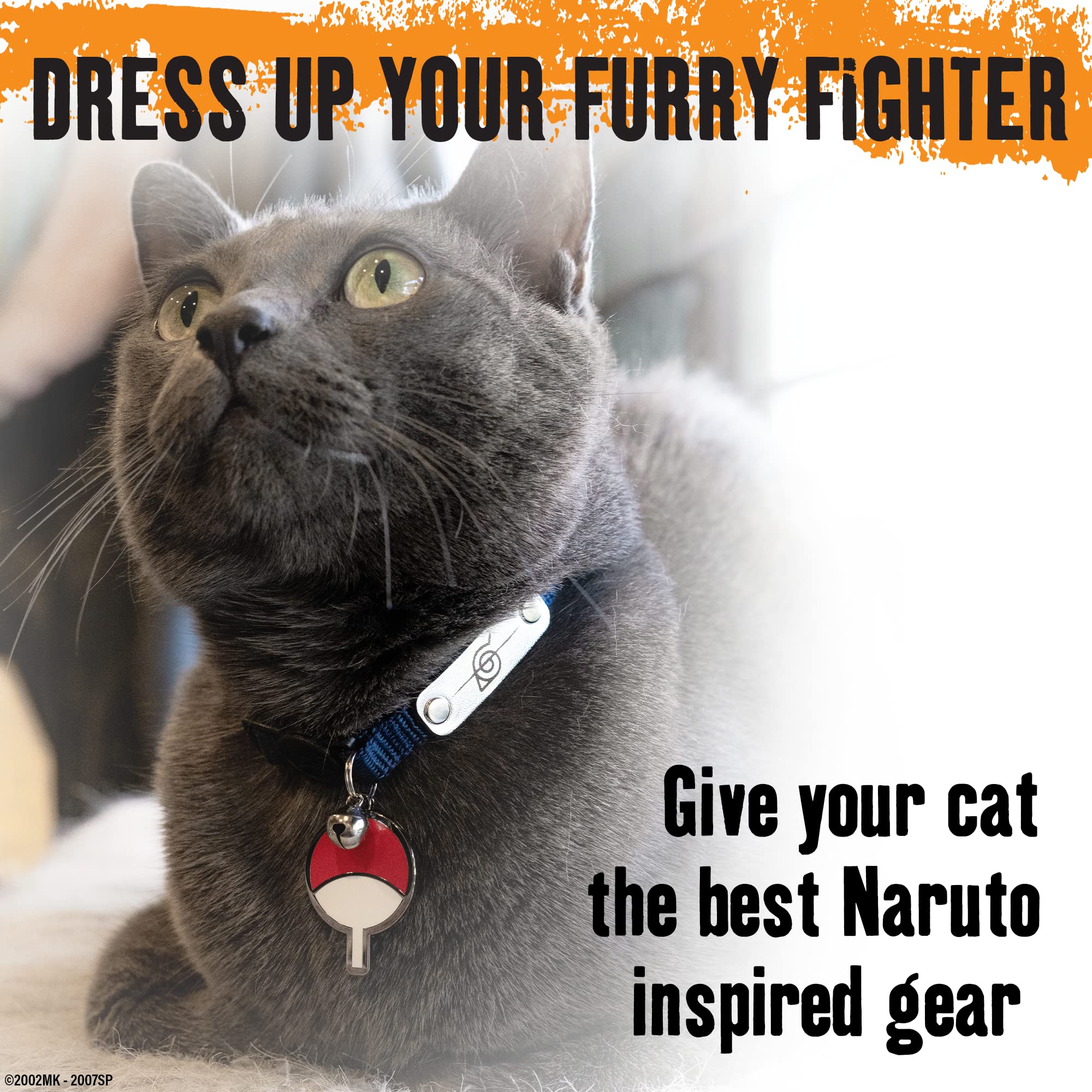 Naruto Cat Collars For Girl Cats, Boy Cats & Small Kitten Collar With Bell | Officially Licensed Naruto Shippuden Hidden Leaf Village Headband Breakaway Cat Collars For Naruto Gifts (Red, Rogue)