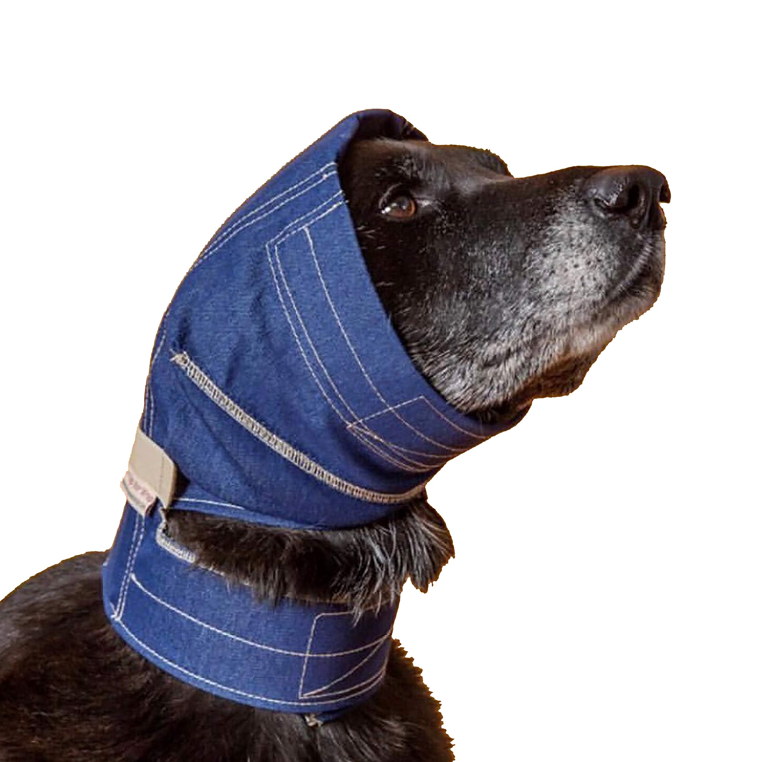No Flap Ear Wrap (Denim, X-Small)