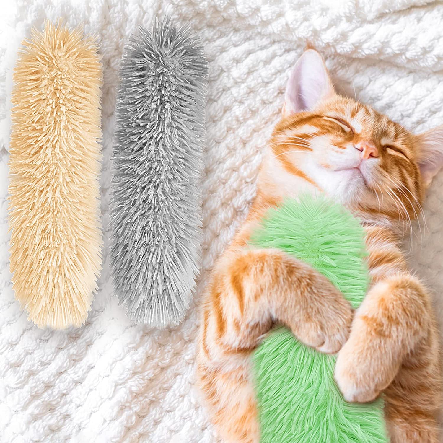 Dorakitten Cat Catnip Toys for Indoor Kitten: 3 Pcs Soft and Resistant Pillows Toy - Interactive Cat Kicker Toy with Catmint and