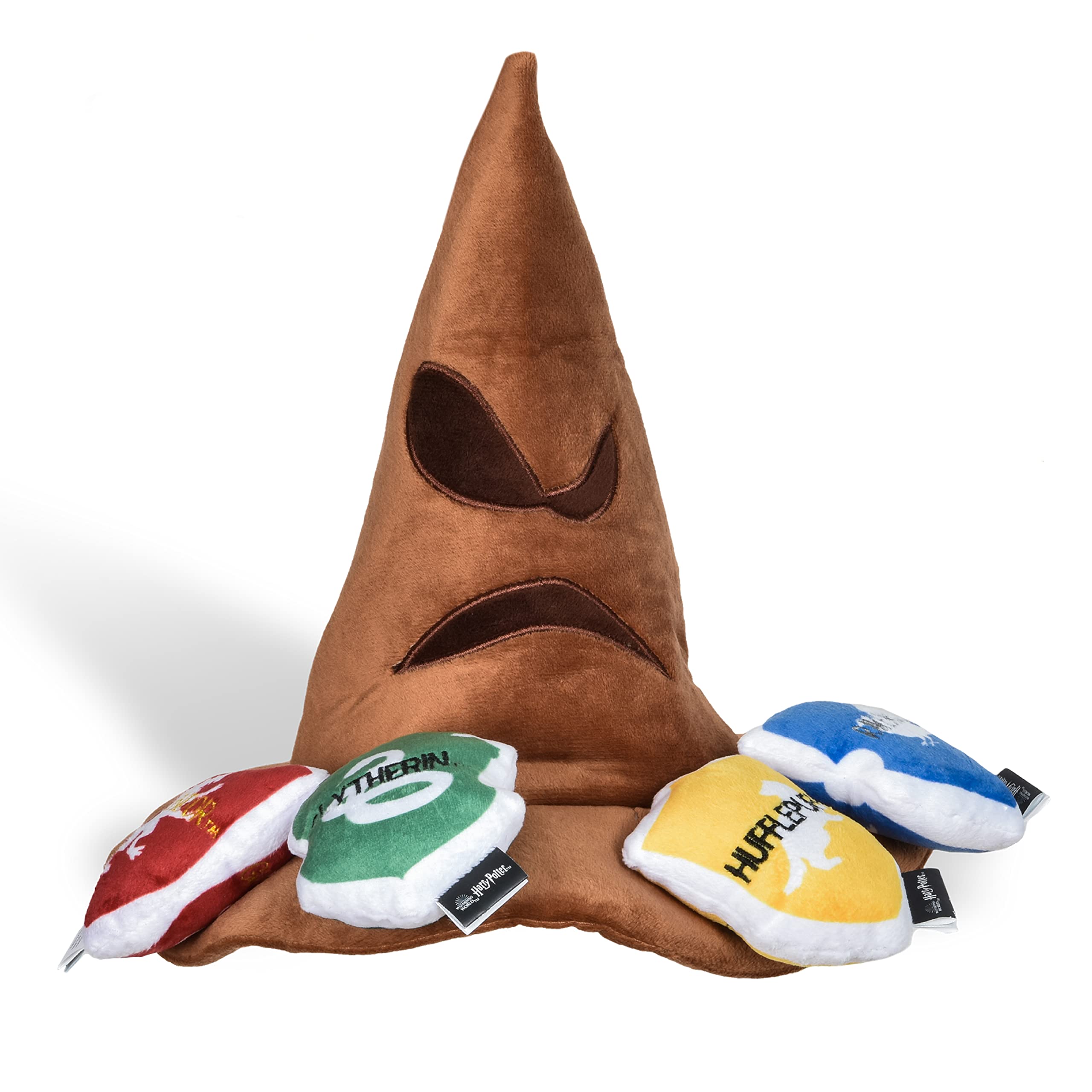 Harry Potter House Sorting Hat Burrow Pet Toy | Dog Toy Sorting Hat with House Plush Removable Parts | Sorting Hat Burrow Toy fo