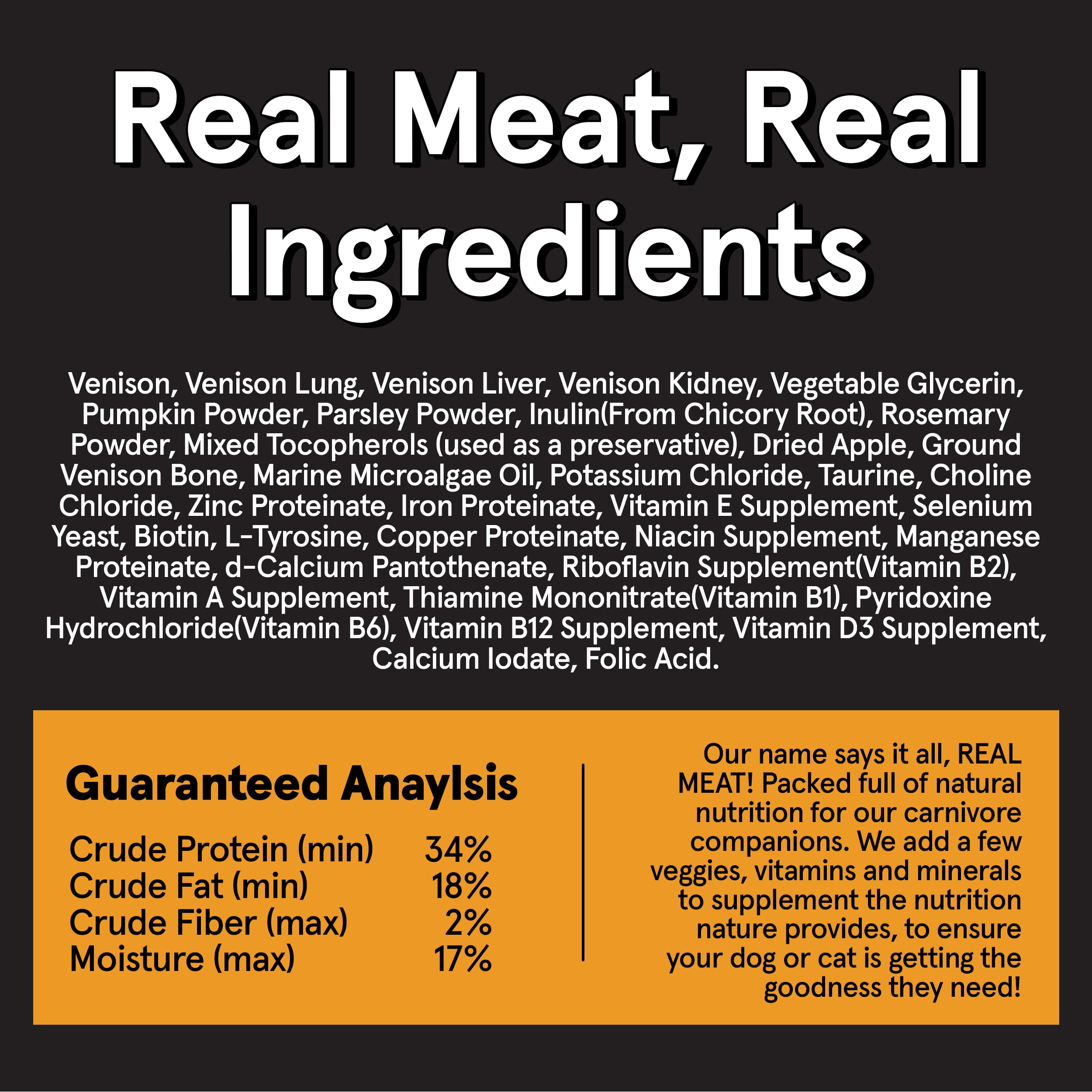 TRMC Real Meat Dog Foods (Venison, 2lb) (2lb-VDF)