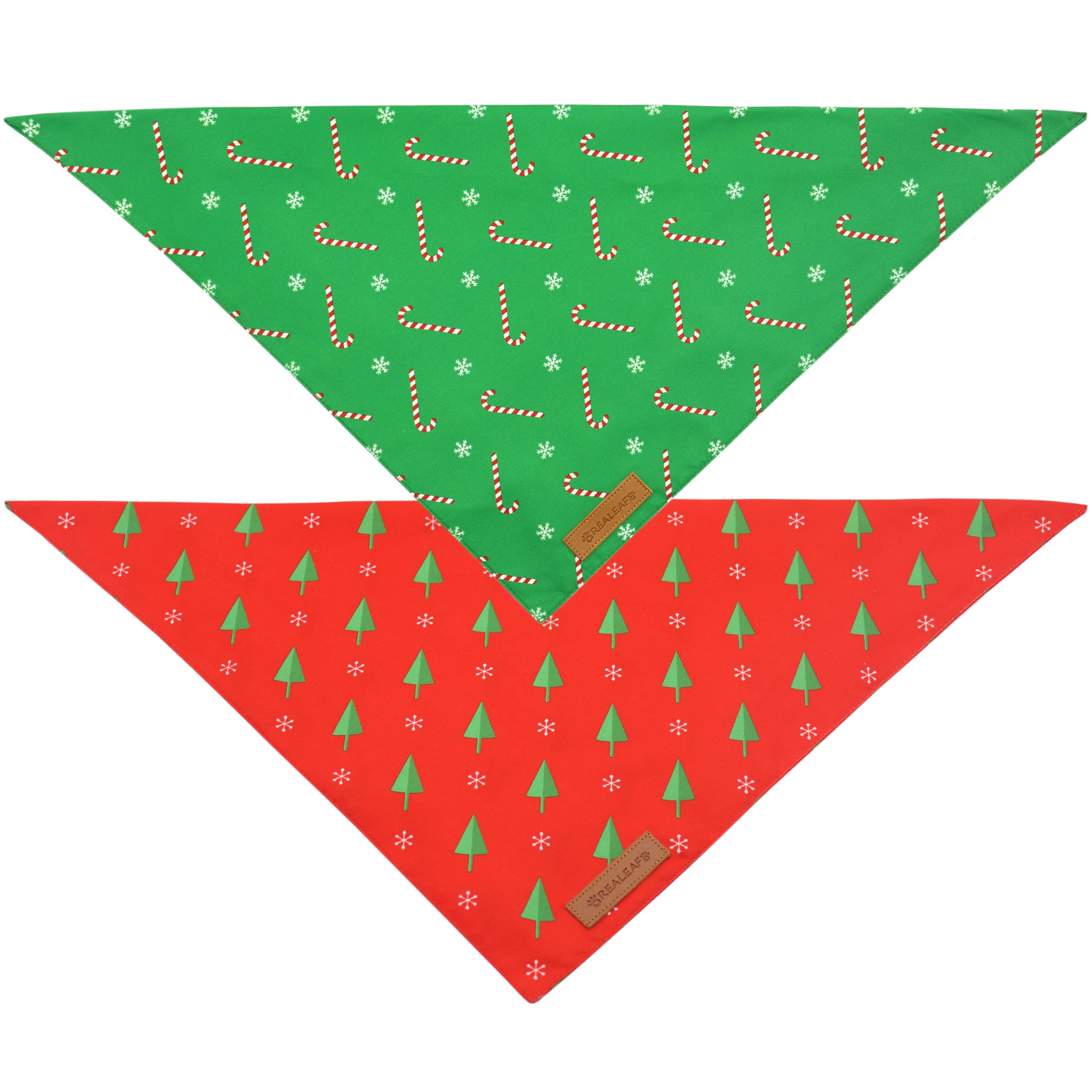 Realeaf Fathers Day Dog Bandanas 2 Pack, Reversible I Love My Dad Pet Scarf for Boy and Girl, Premium Durable Fabric, Bandana for Small Medium Large and Extra Large Dogs (Large) -Like New