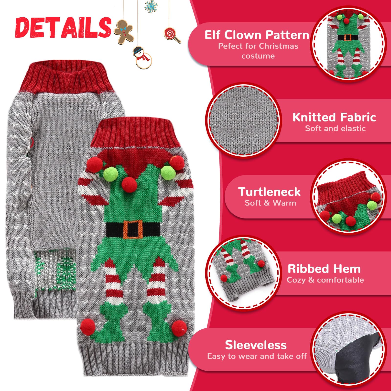 Doggyzstyle Dog Cat Ugly Christmas Sweater Boy Girl Xmas Pet Clothes Holiday Puppy Costume New Year Gifts For Small Medium Large