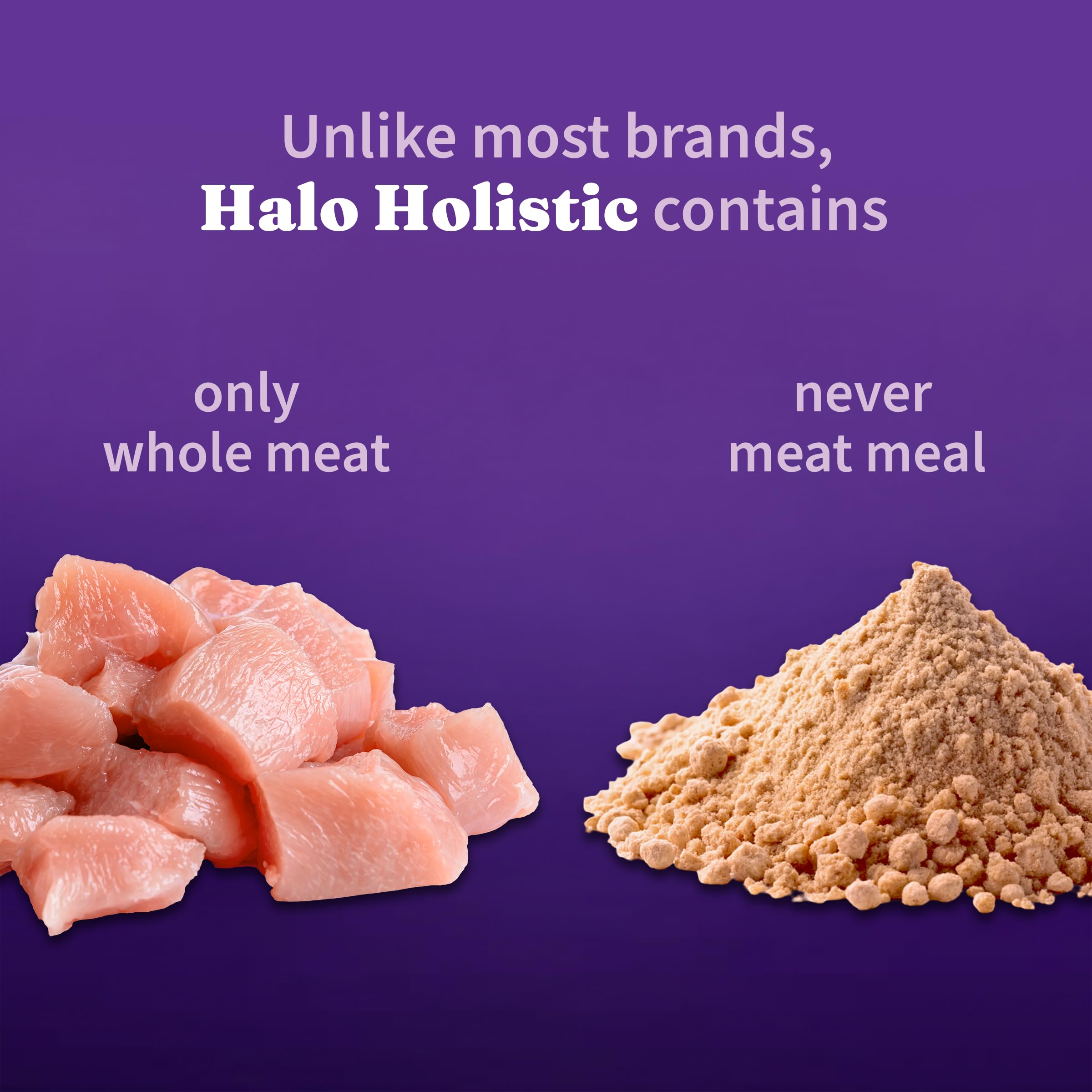 Halo Holistic Kitten Food, Cage Free Chicken Recipe, Grain Free Dry Cat Food, Complete Digestive Health, 6 lb Bag