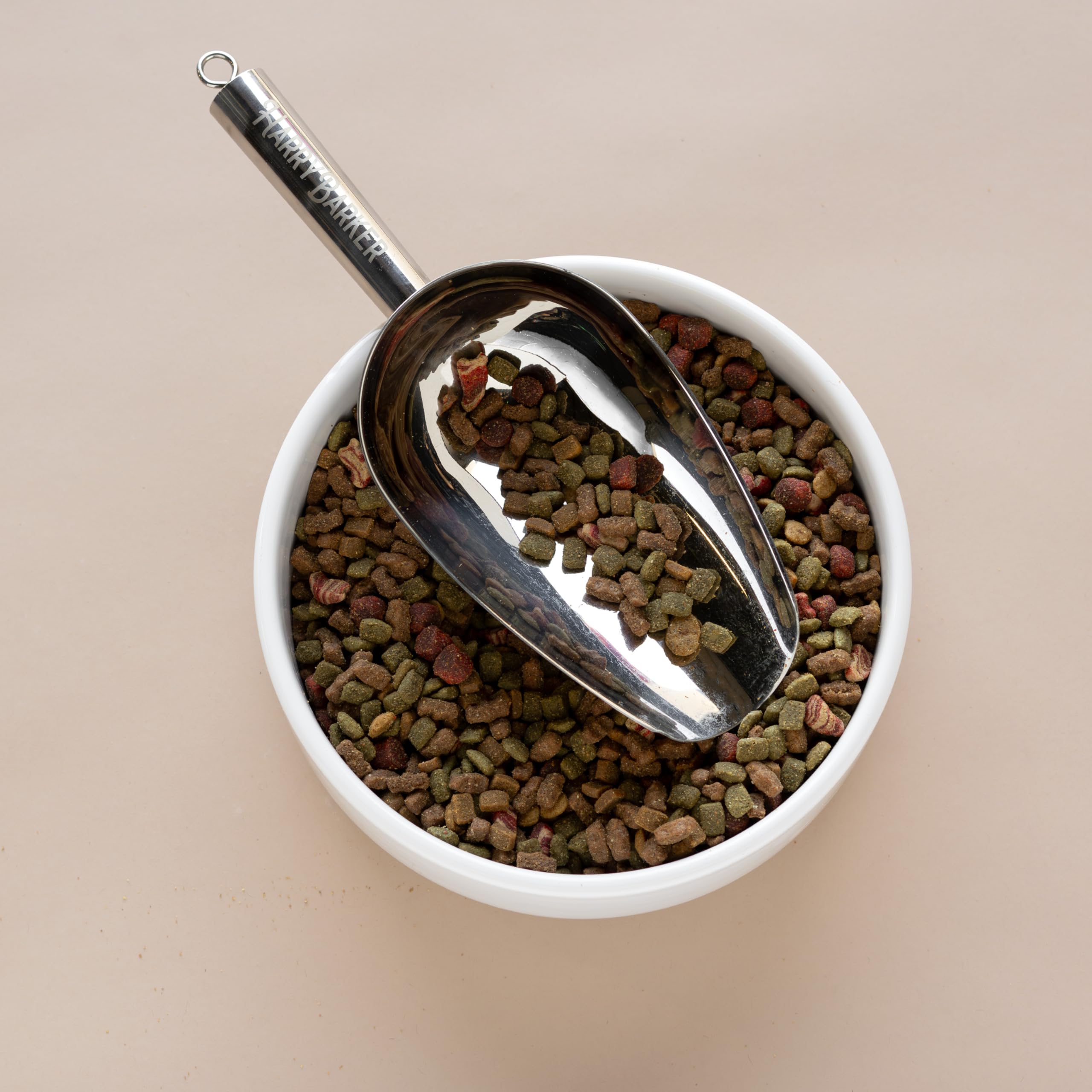 Harry Barker Stainless Steel Dog Food Scoop - Silver - Model 80063253 - Durable and Stylish Pet Feeding Accessory