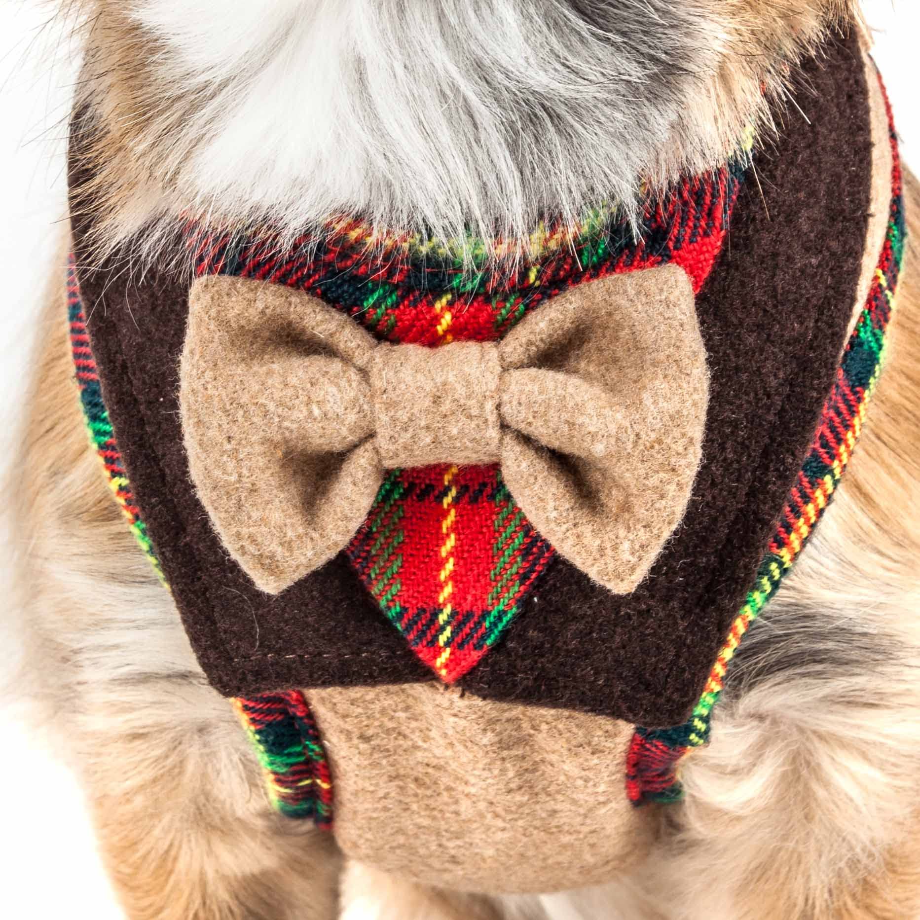 Pet Life        Luxe Collection Dapperbone 2-In-1 Adjustable Fashion Dog Harness And Leash With Dog Bowtie By Collar - Pet Harne