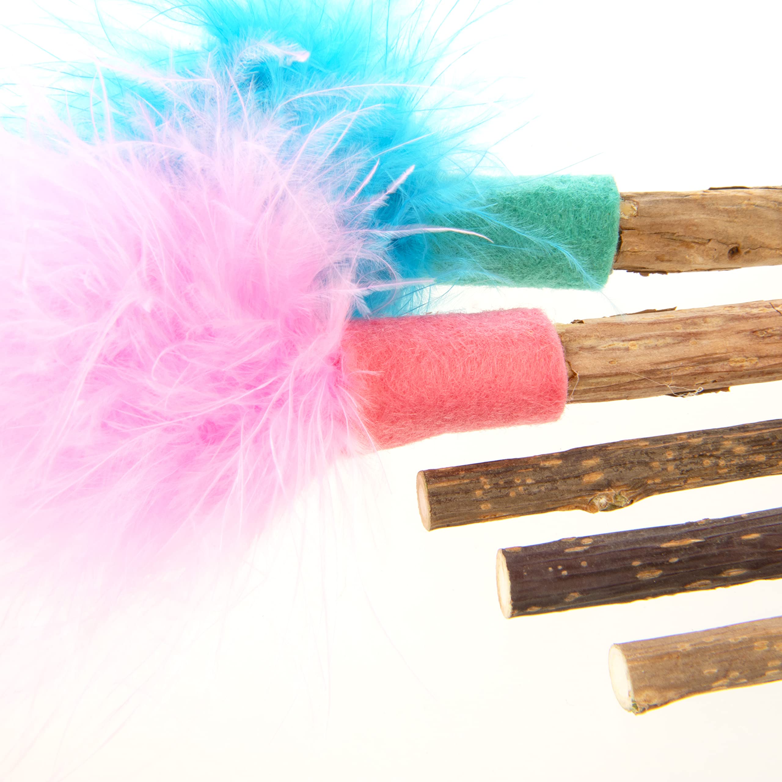 SmartyKat (5 Count) Silly Silver Stix Natural Silvervine Cat Toys - Blue/Pink, One Size