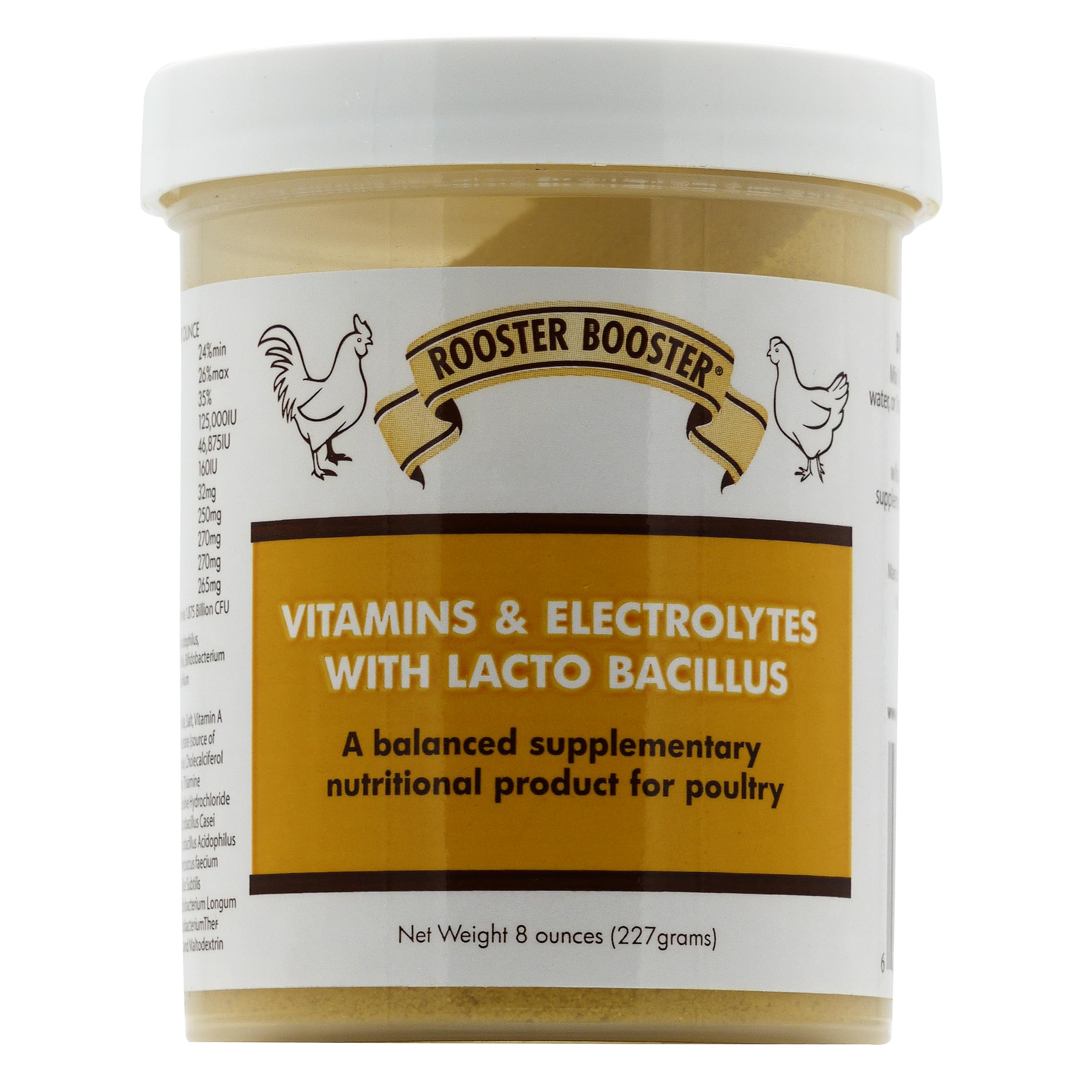 Rooster Booster Vitamins and Electrolytes with Lactobacillus, Natural, 8 oz.