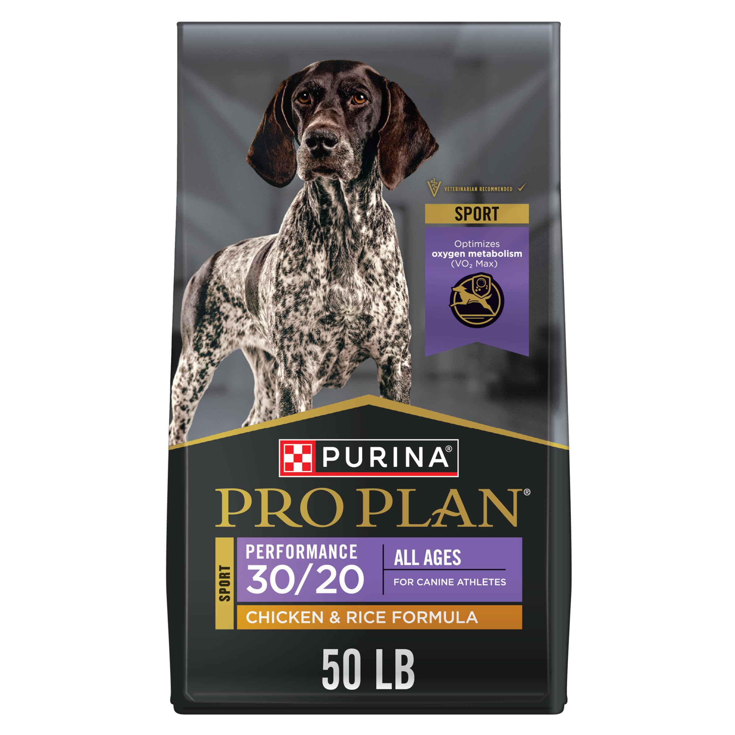 Purina Pro Plan Sport Performance 30/20 Chicken and Rice Formula High Protein Dog Food - 50 Pound (Pack of 1)